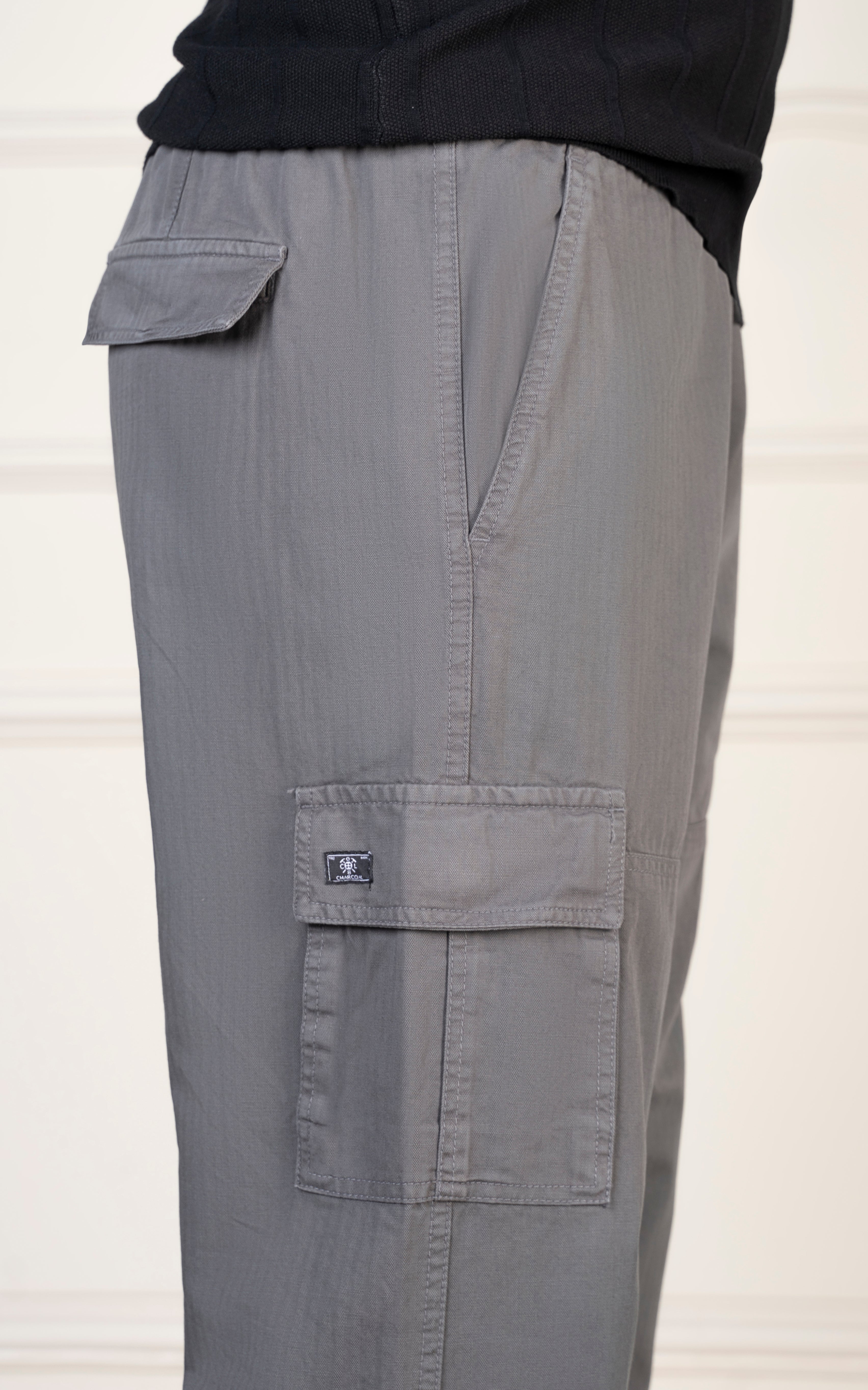 STRAIGHT FIT CARGO TROUSER GREY