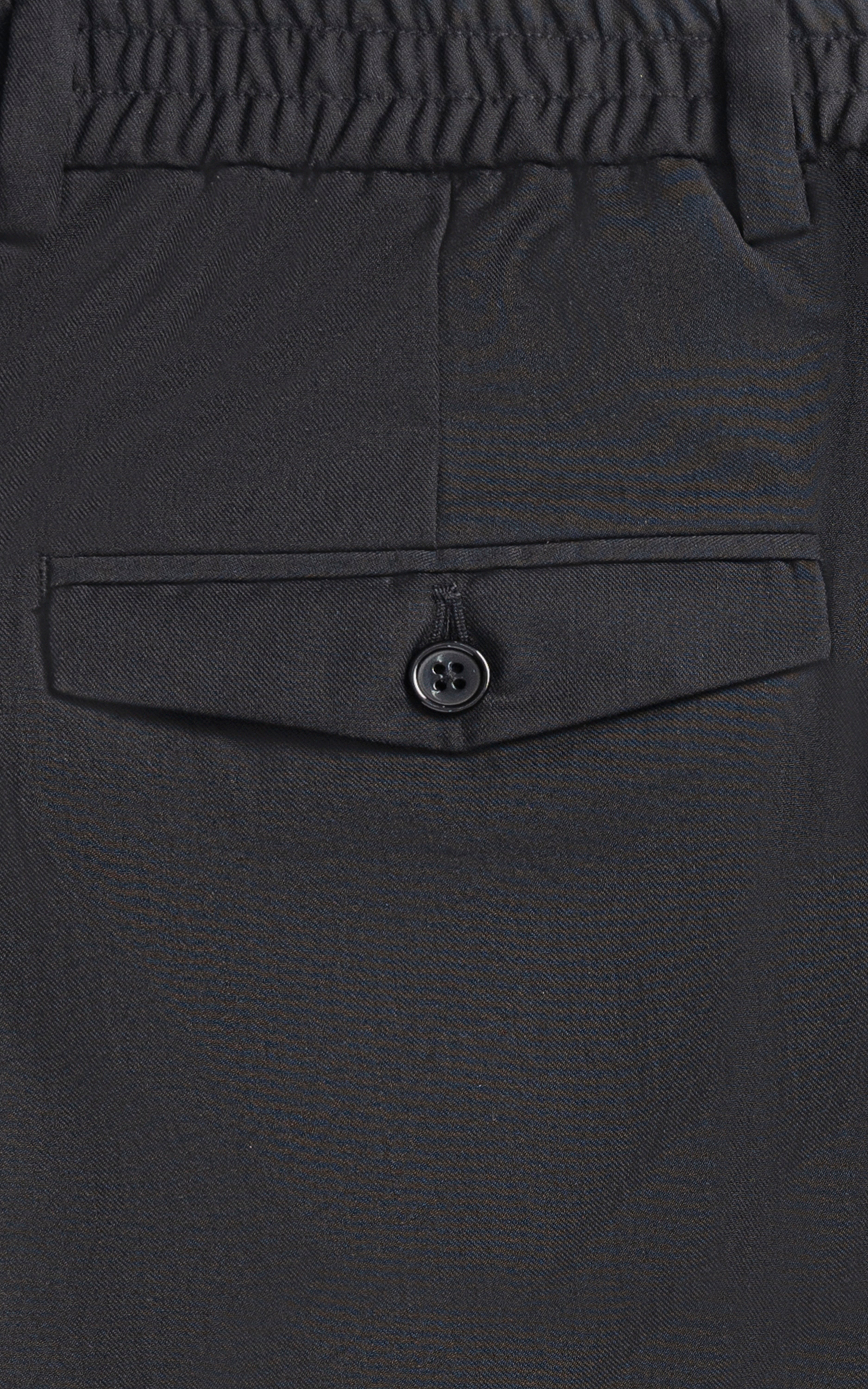 Elasticated pleated pant Black
