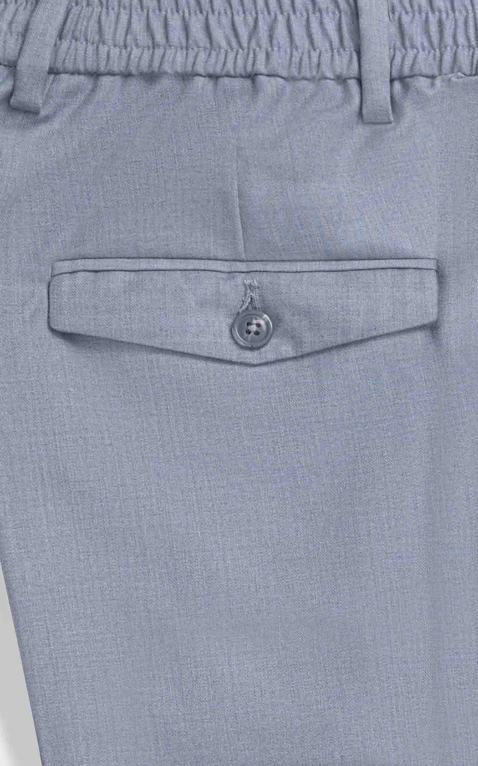Elasticated pleated pant Light Grey