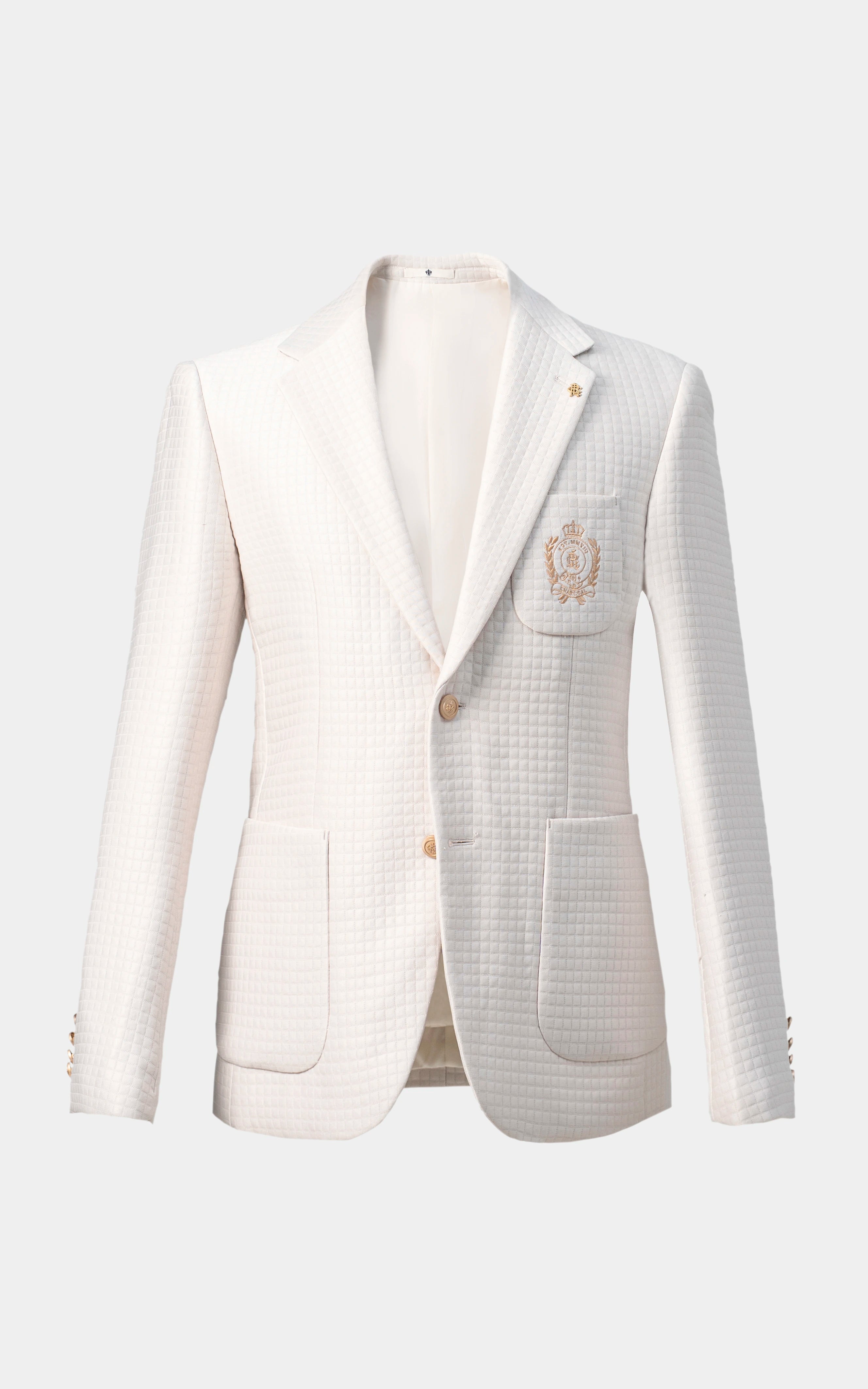 Men's Textured Casual Coat Off white