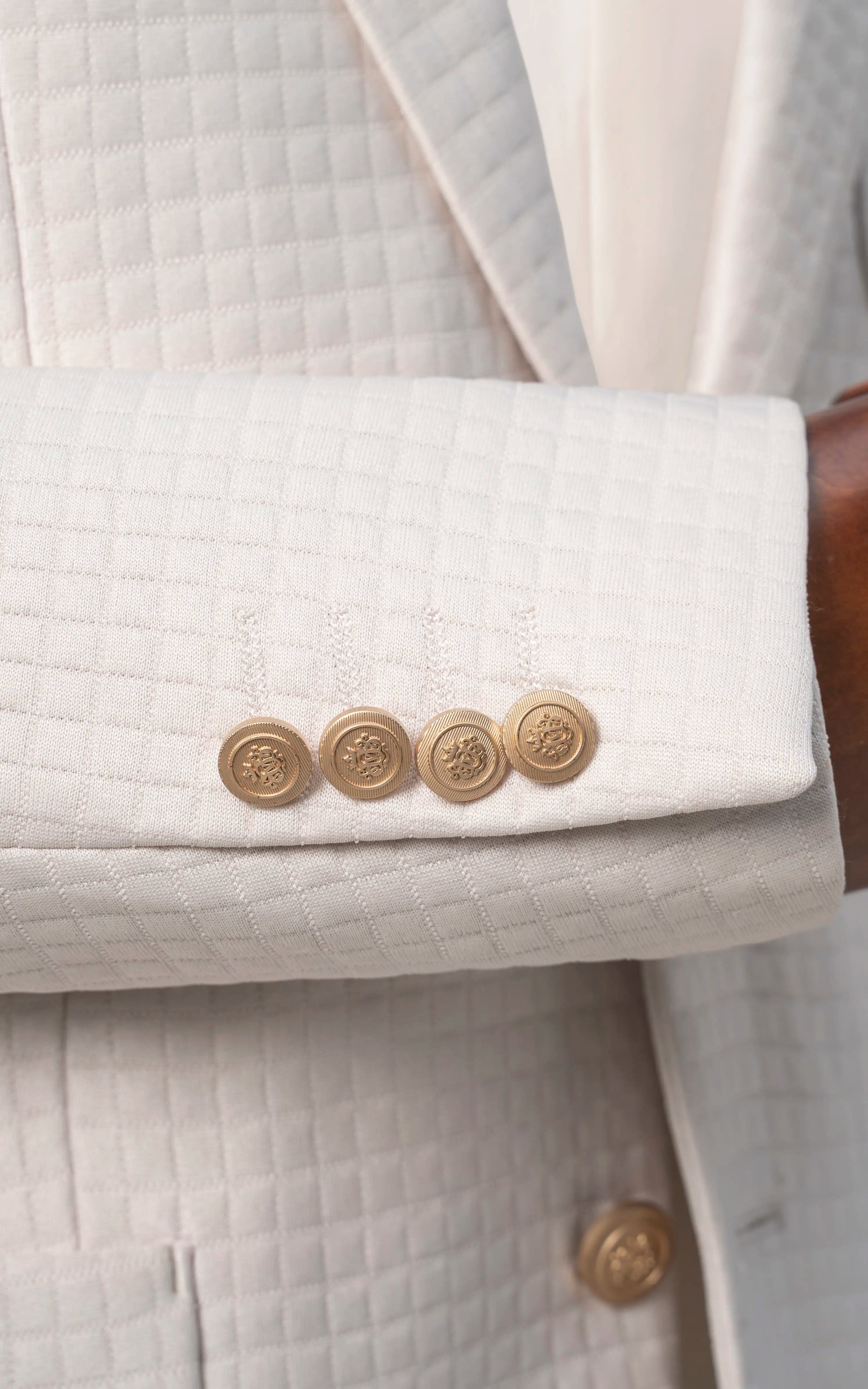 Men's Textured Casual Coat Off white