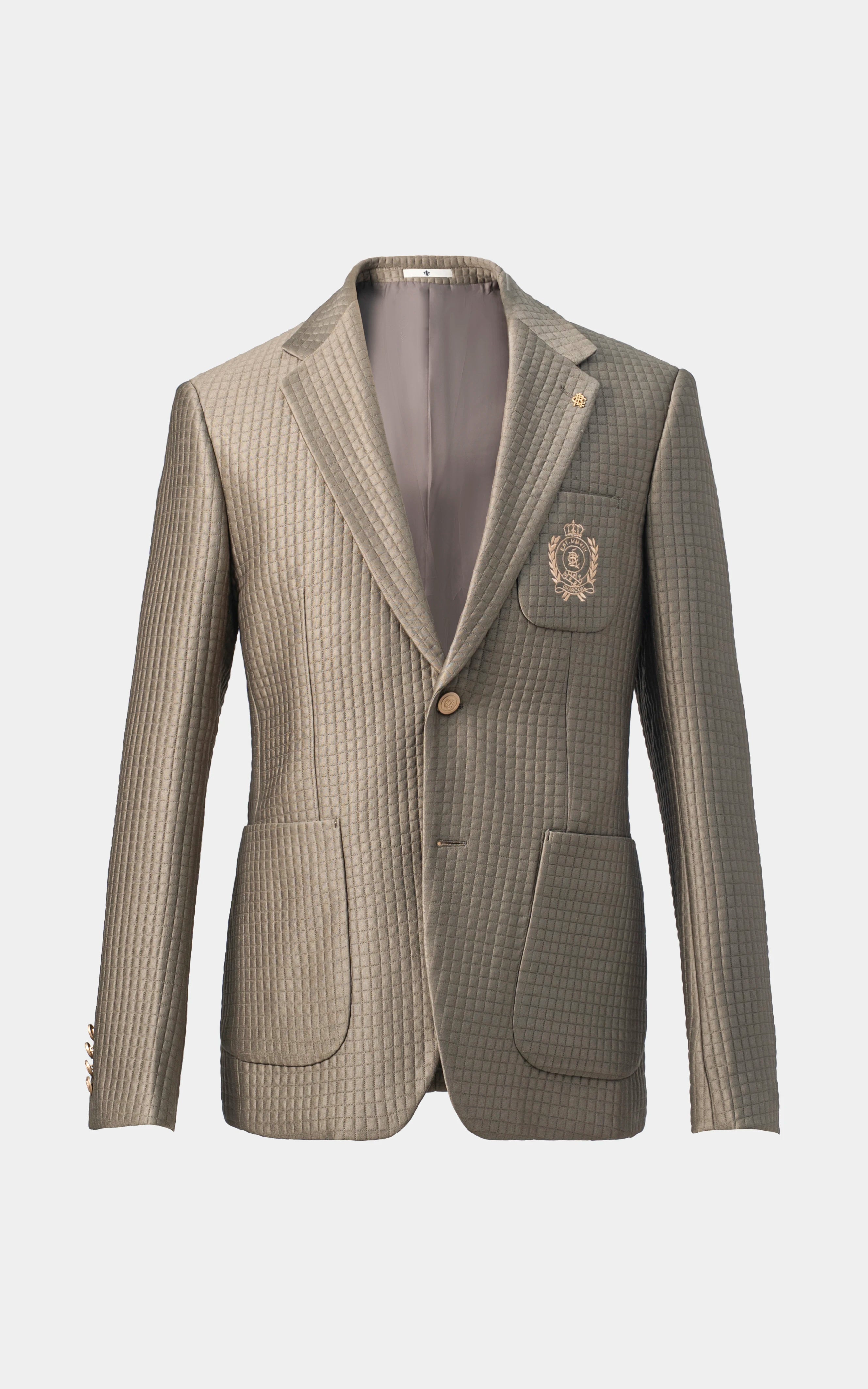 Men's Textured Casual Coat Olive