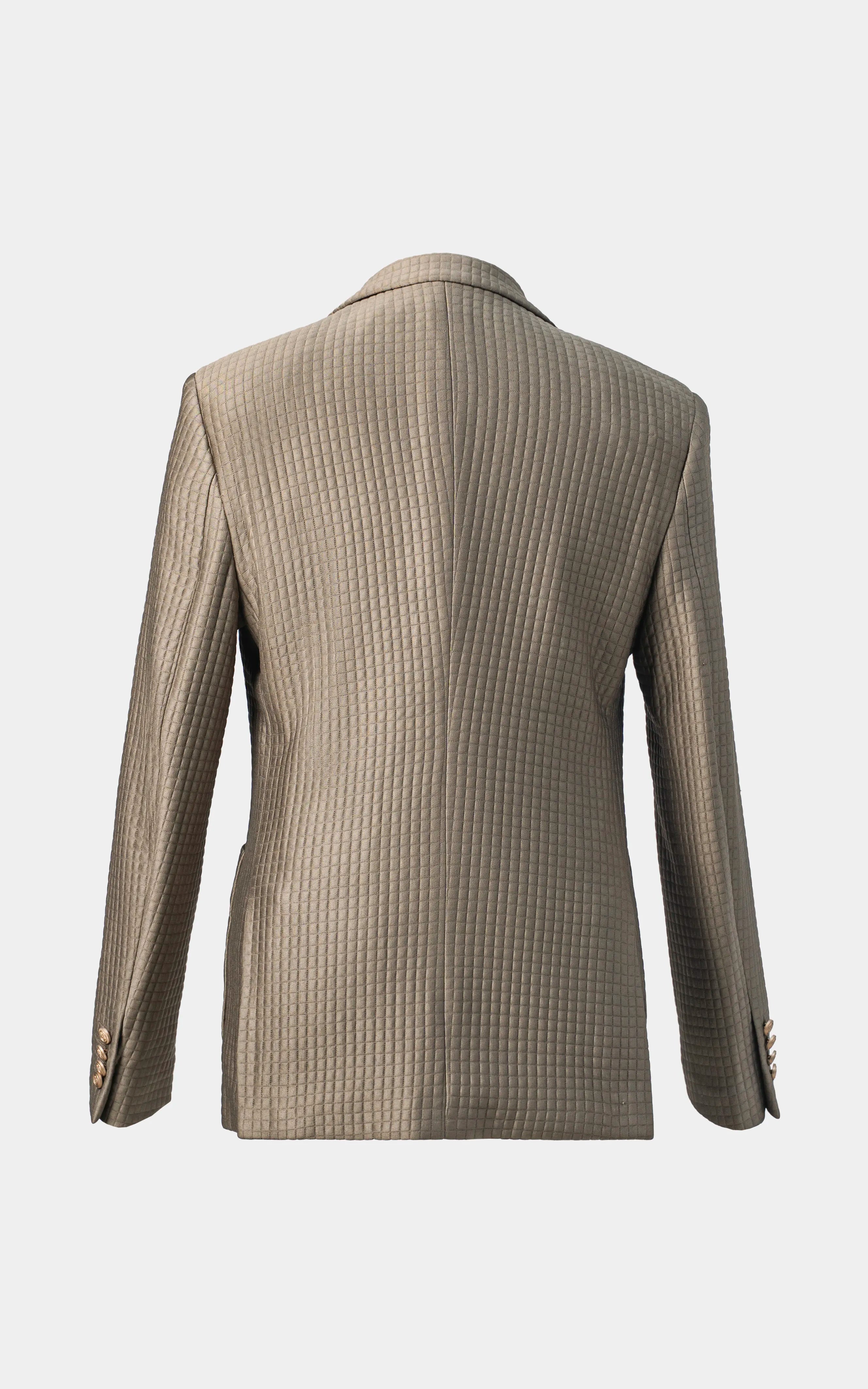 Men's Textured Casual Coat Olive