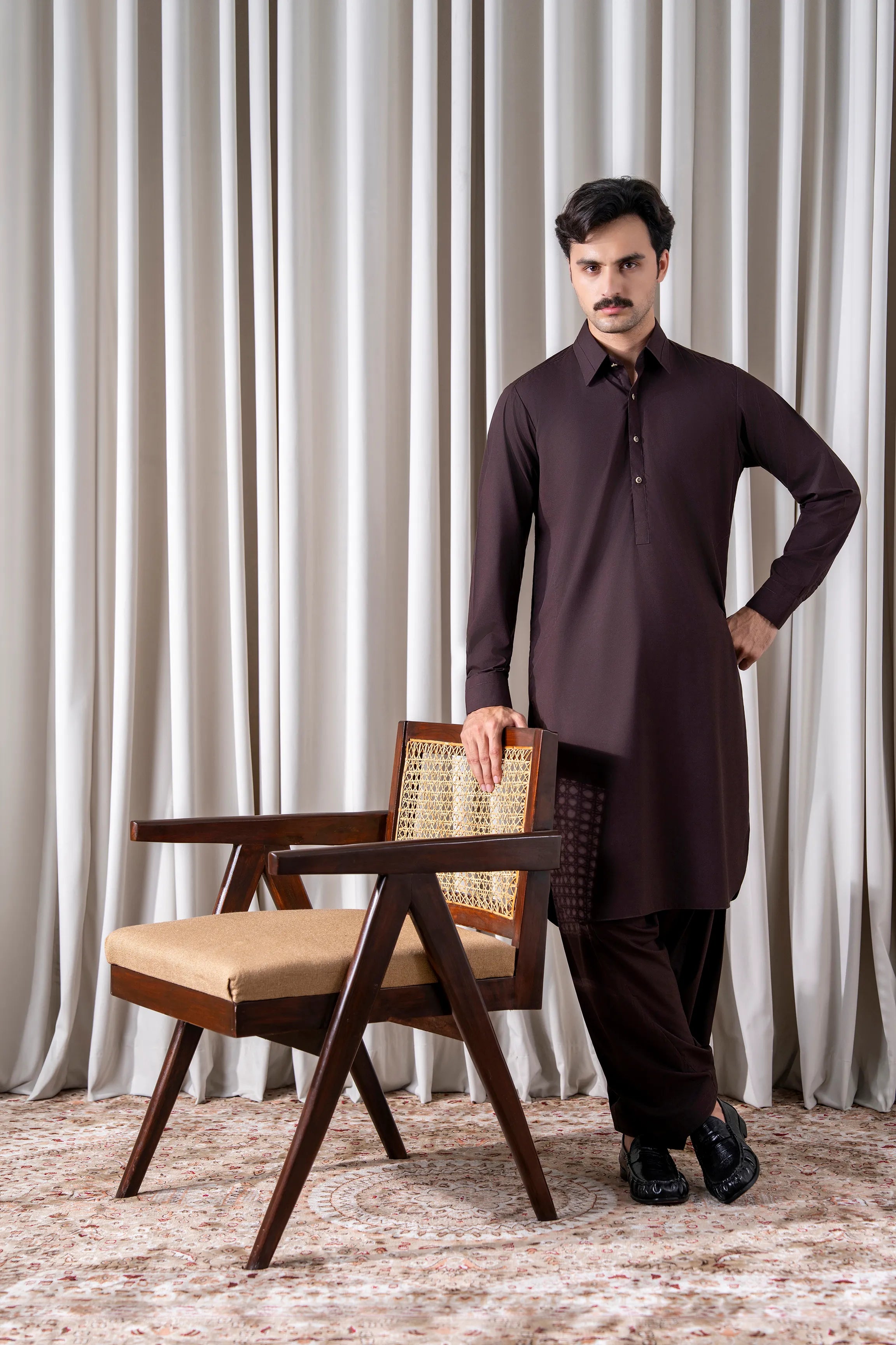 BLENDED KAMEEZ SHALWAR - SIGNATURE COLLECTION MAROON