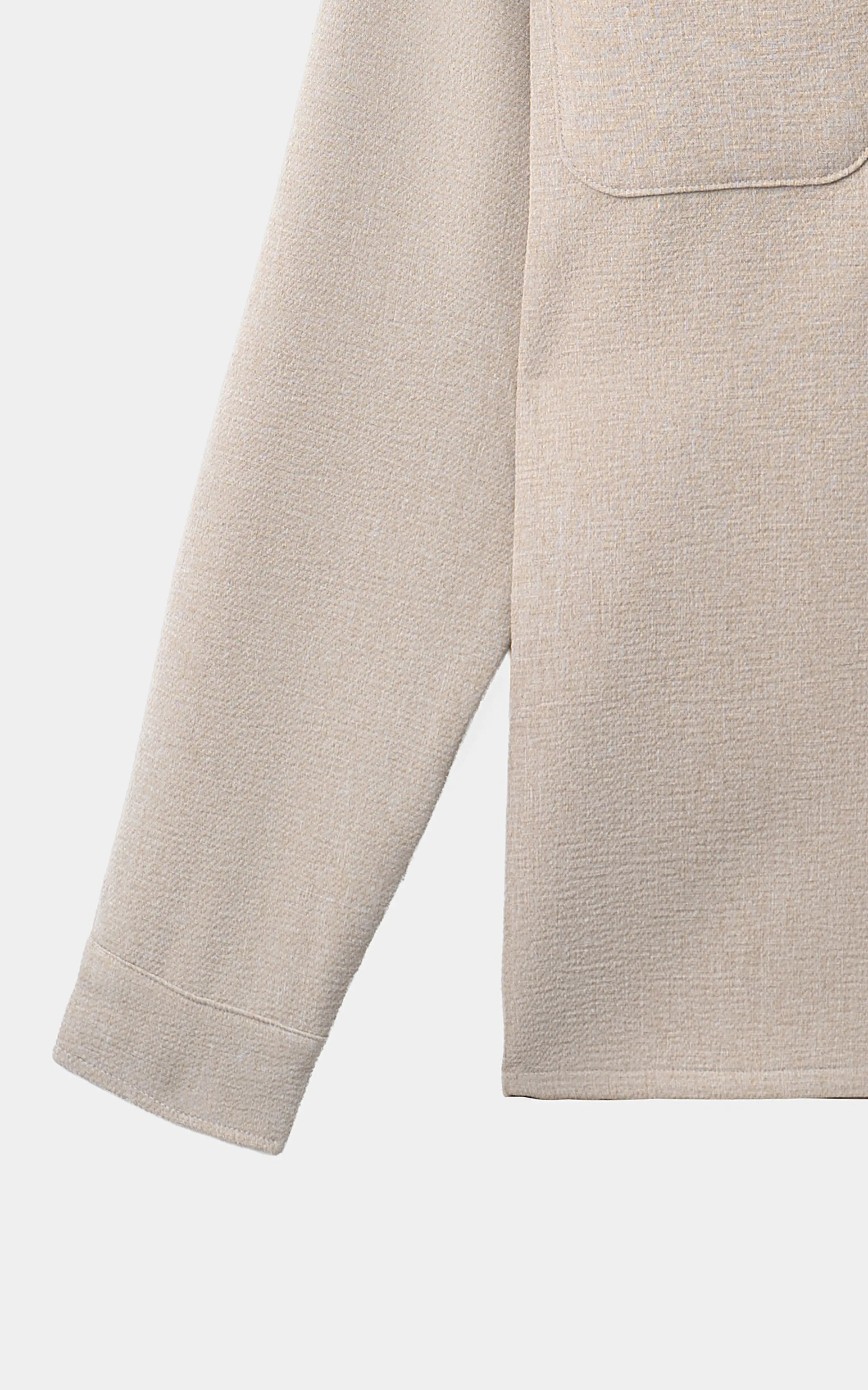 CLASSIC COLLAR OVERSHIRT BEIGE MELANGE