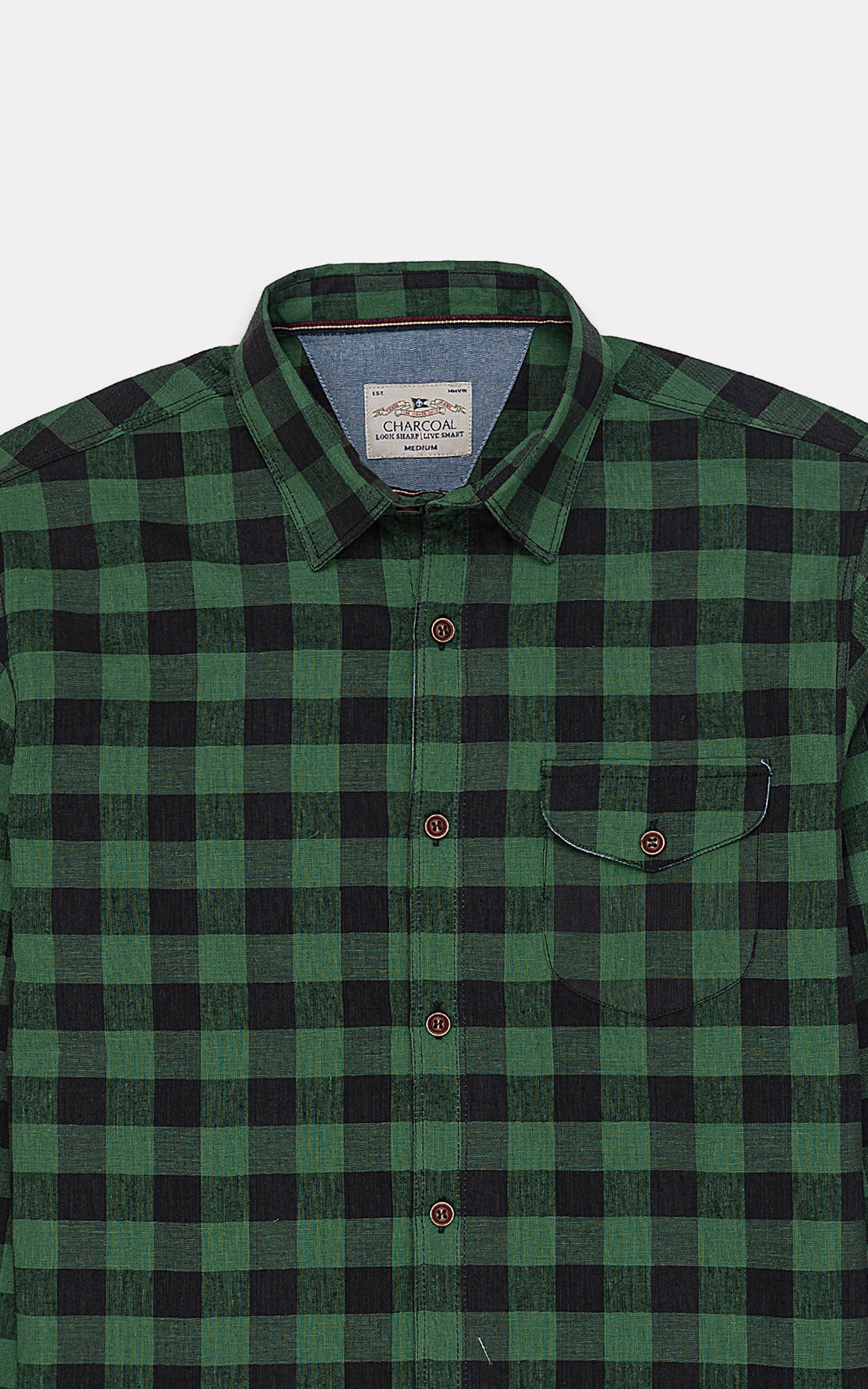 CASUAL SHIRT GREEN CHECK