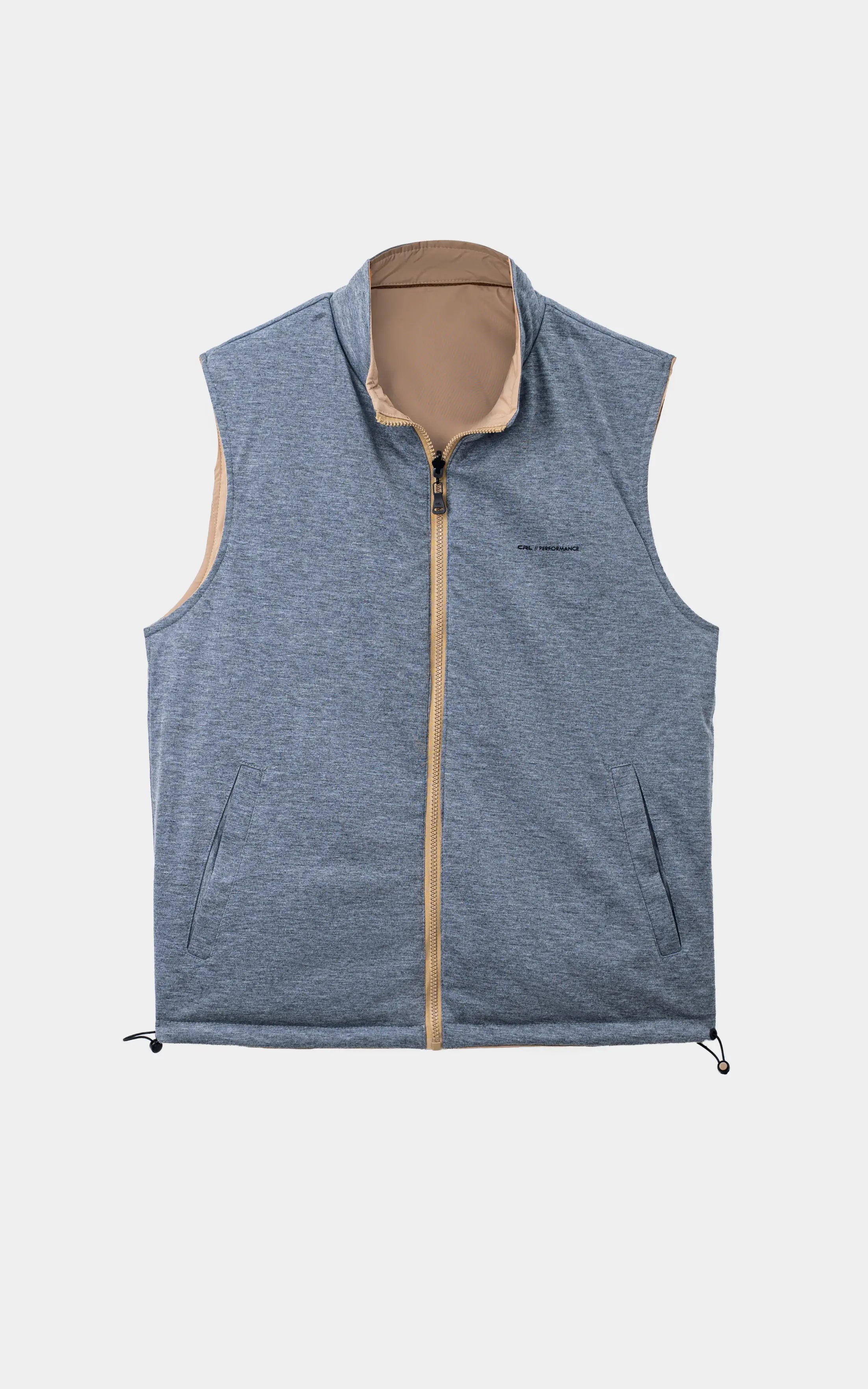 SMART FIT SLEEVELESS REVERSIBLE JACKET BEIGE GREY