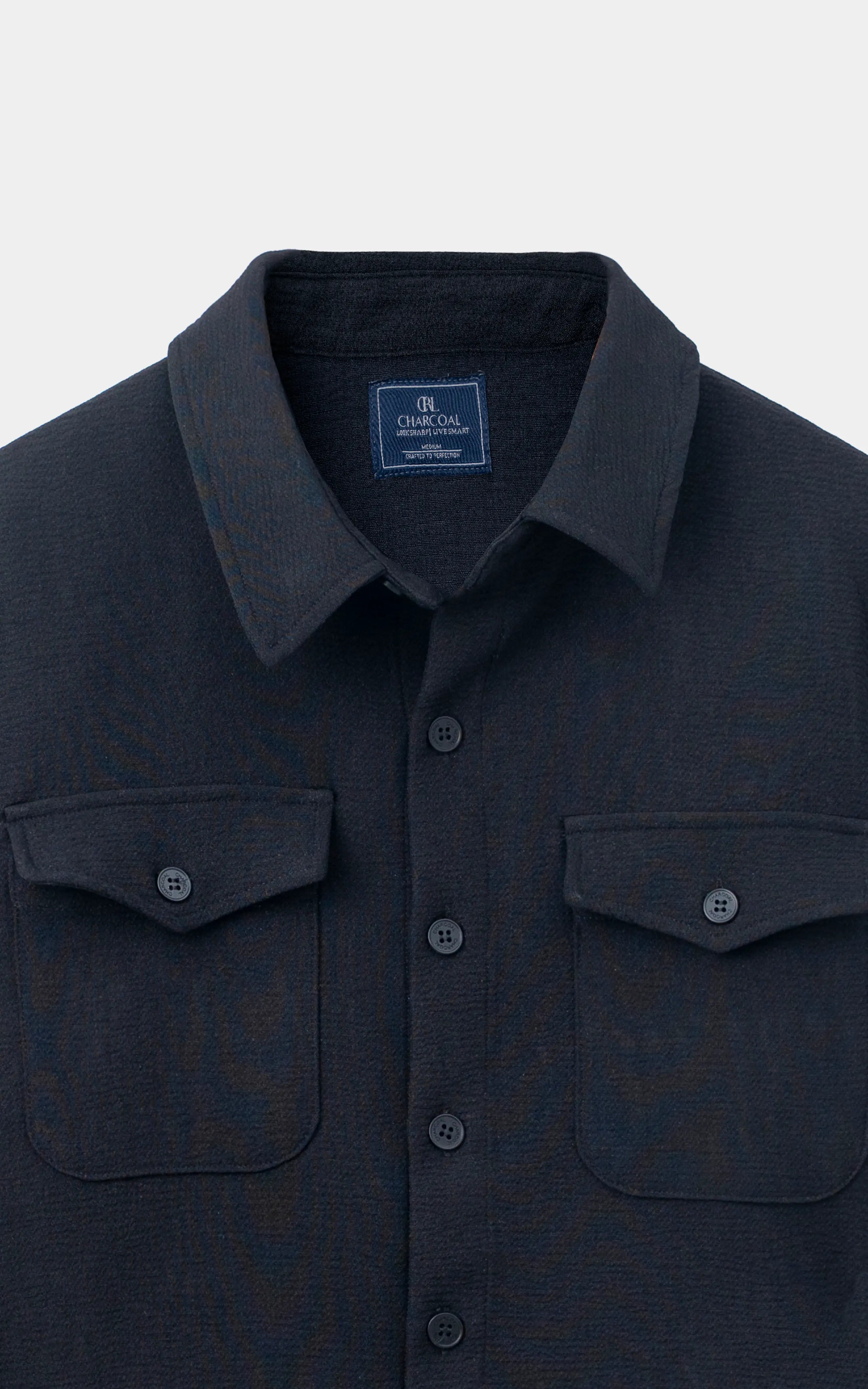 CLASSIC COLLAR OVERSHIRT BLACK