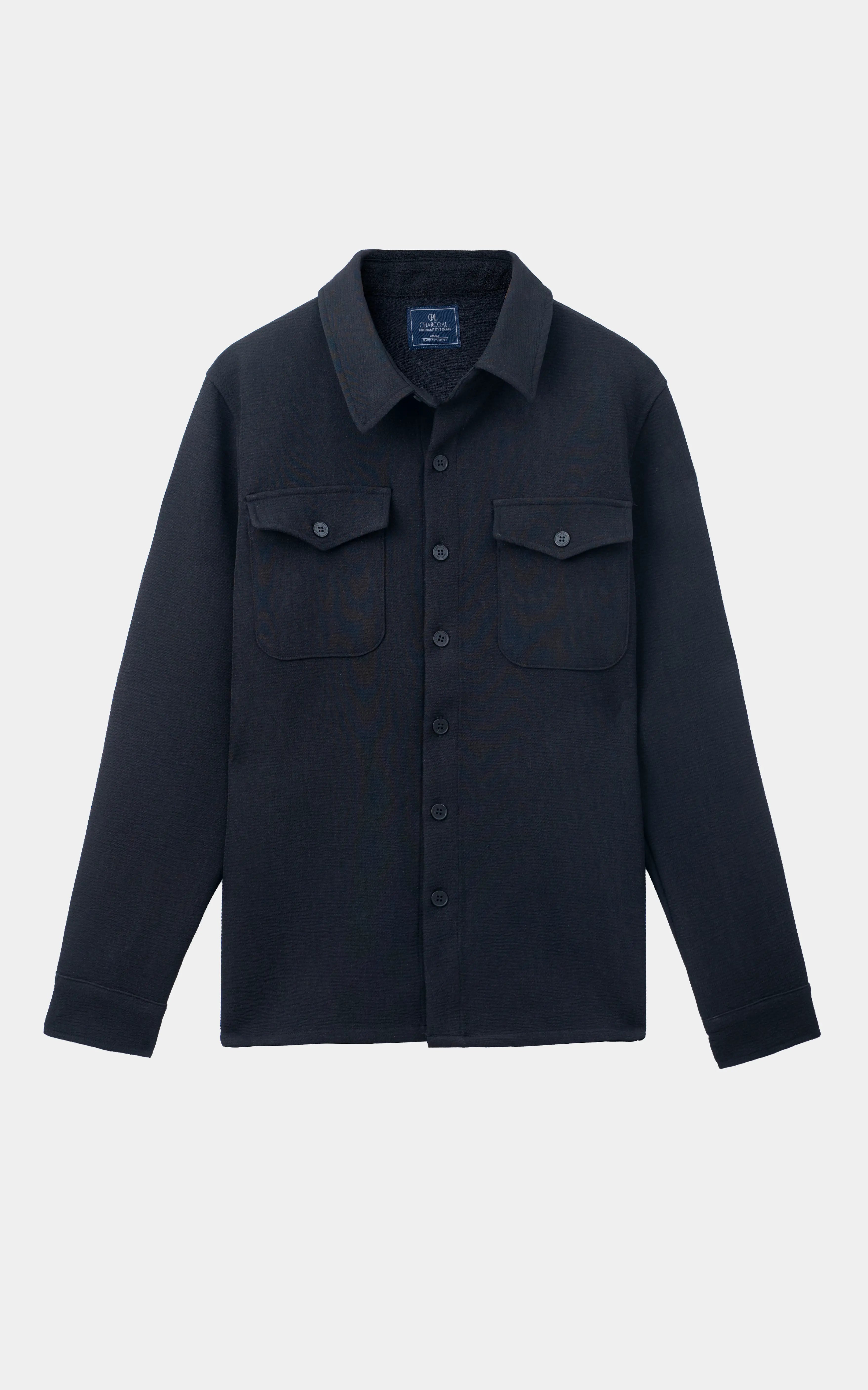 CLASSIC COLLAR OVERSHIRT BLACK