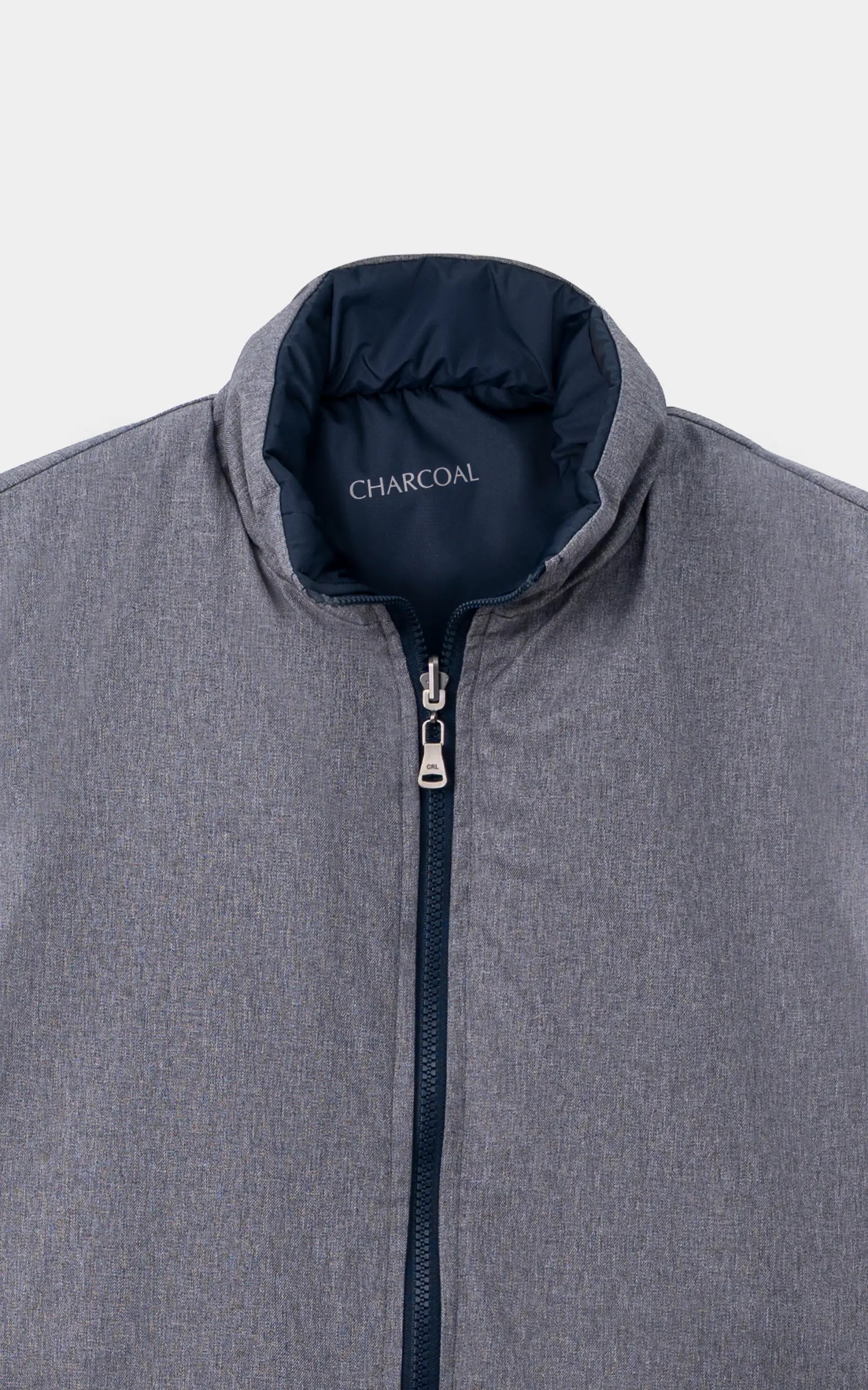 SMART FIT SLEEVELESS REVERSIBLE JACKET NAVY GREY MELANGE