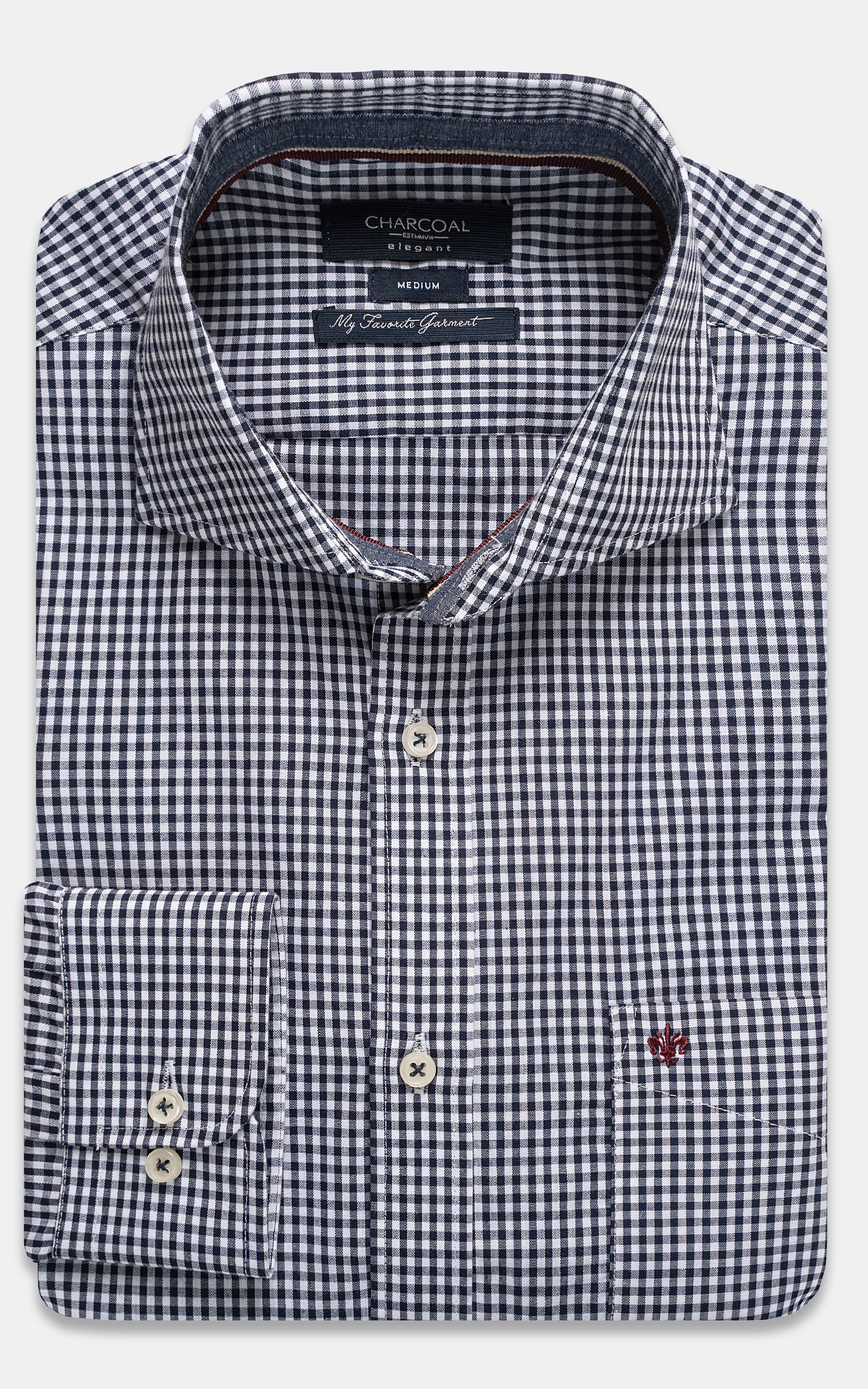 SEMI FORMAL SHIRT WHITE BLUE CHECK