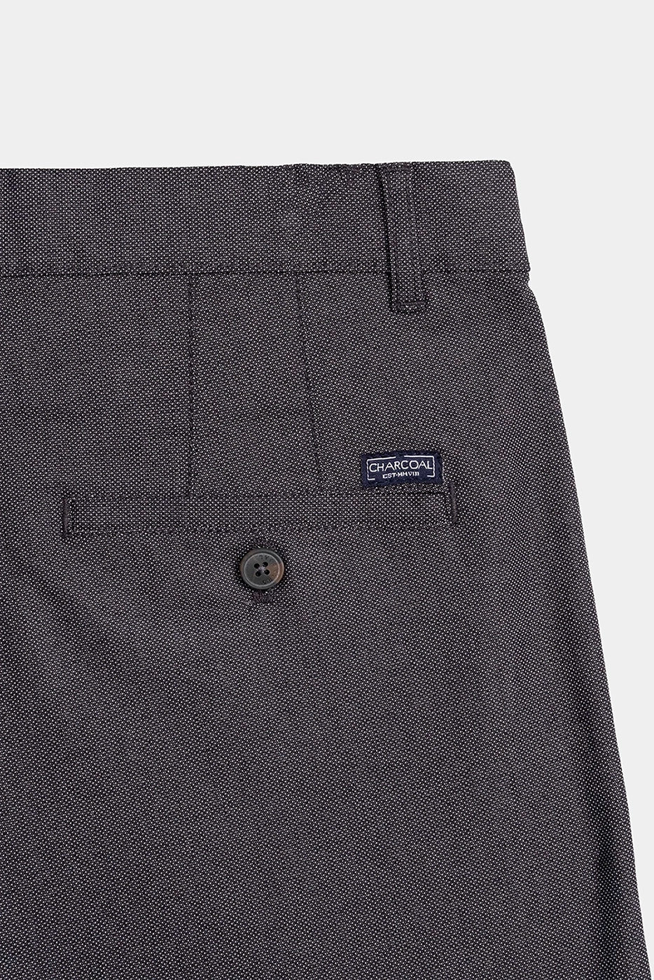 CASUAL PANT REGULAR FIT BLACK MELANGE