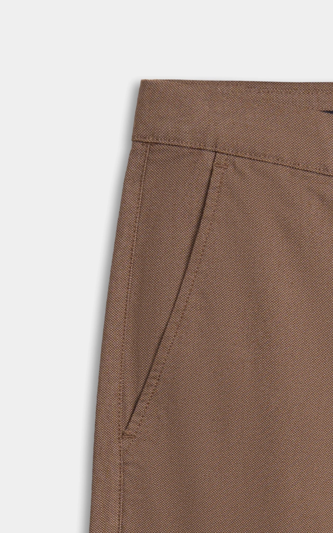 CASUAL PANT REGULAR FIT BROWN MELANGE