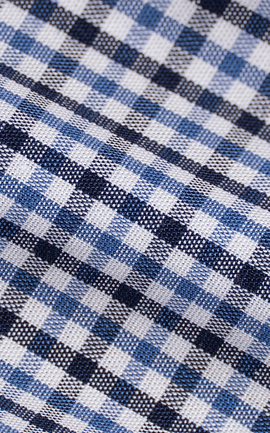 SEMI FORMAL SHIRT BLUE WHITE CHECK