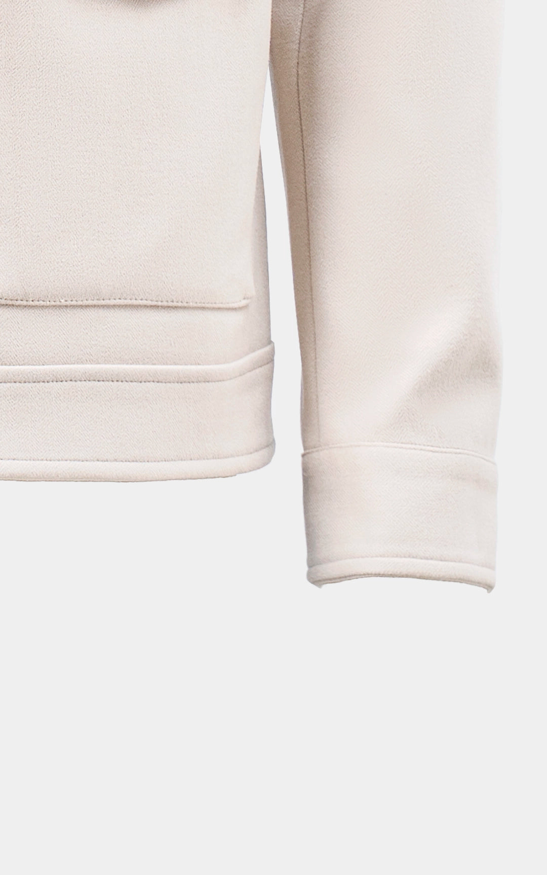 SMART FIT FULLSLEEVE BAN COLLAR JACKET OFF WHITE