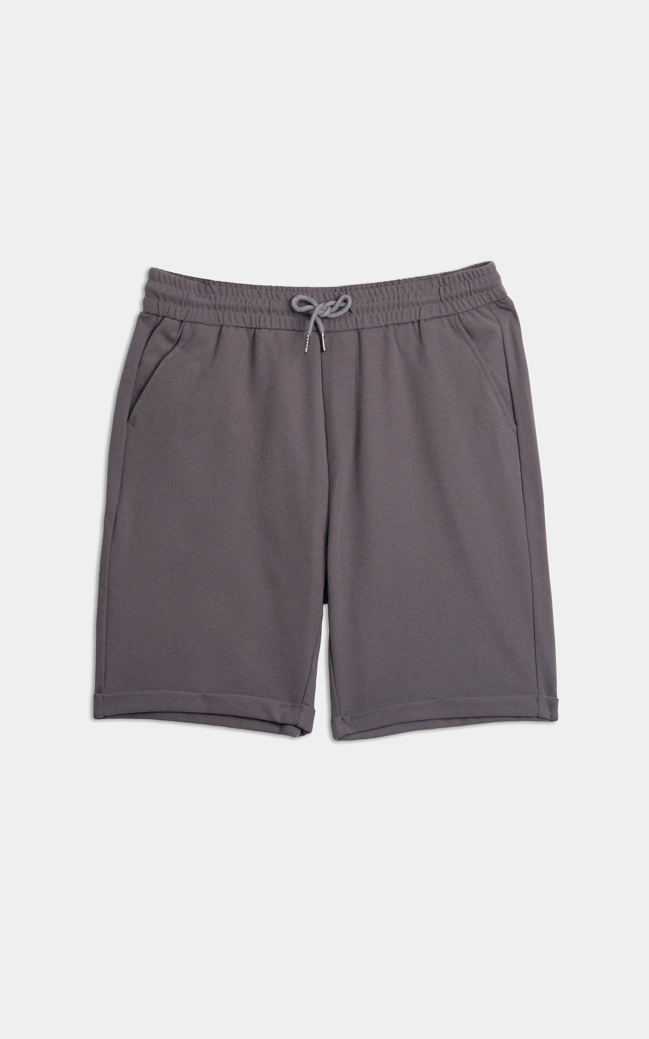 REGULAR FIT CASUAL SHORT CHARCOAL GREY