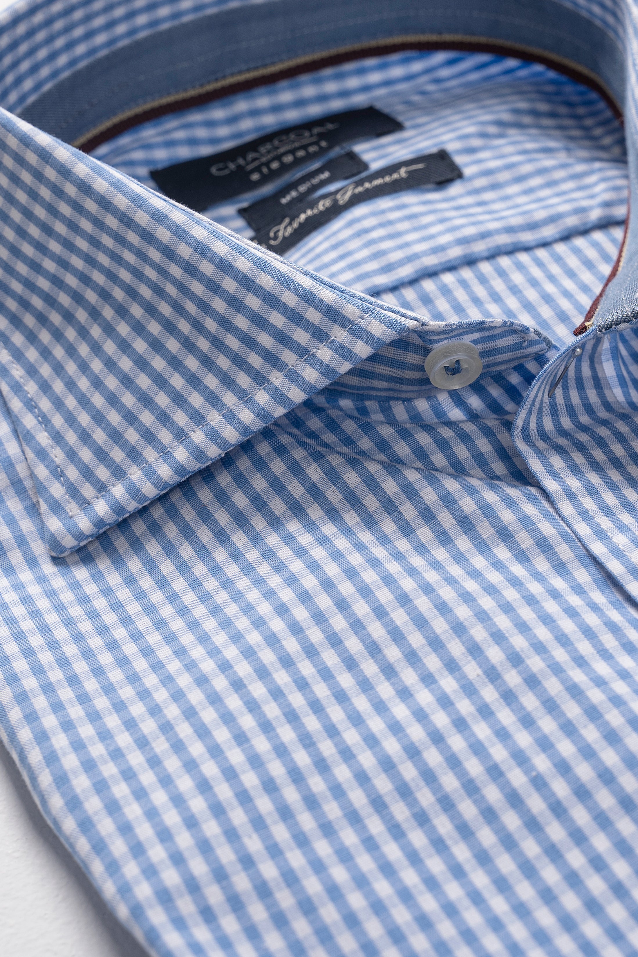 SEMI FORMAL SHIRT SKY WHITE CHECK