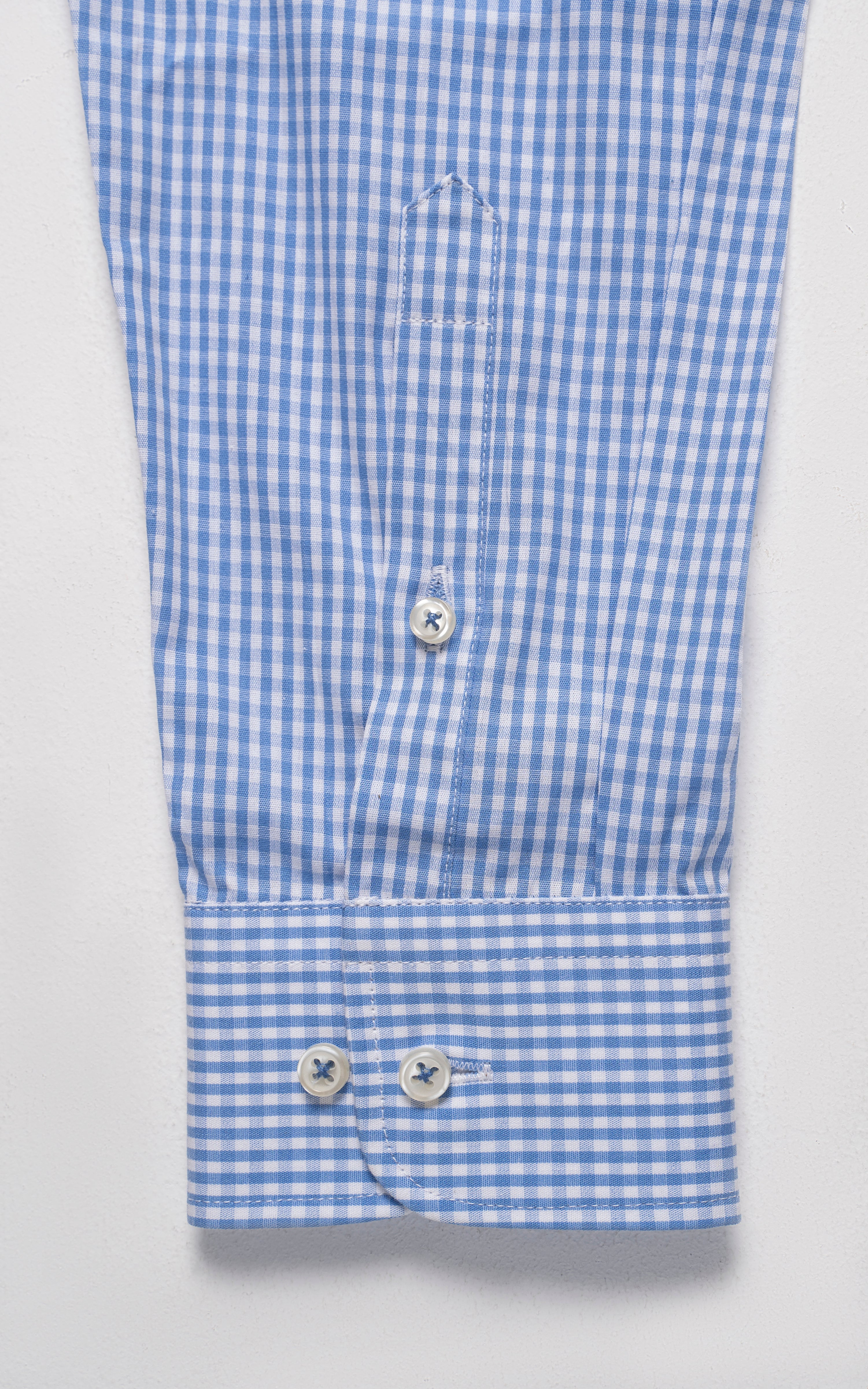 SEMI FORMAL SHIRT SKY WHITE CHECK