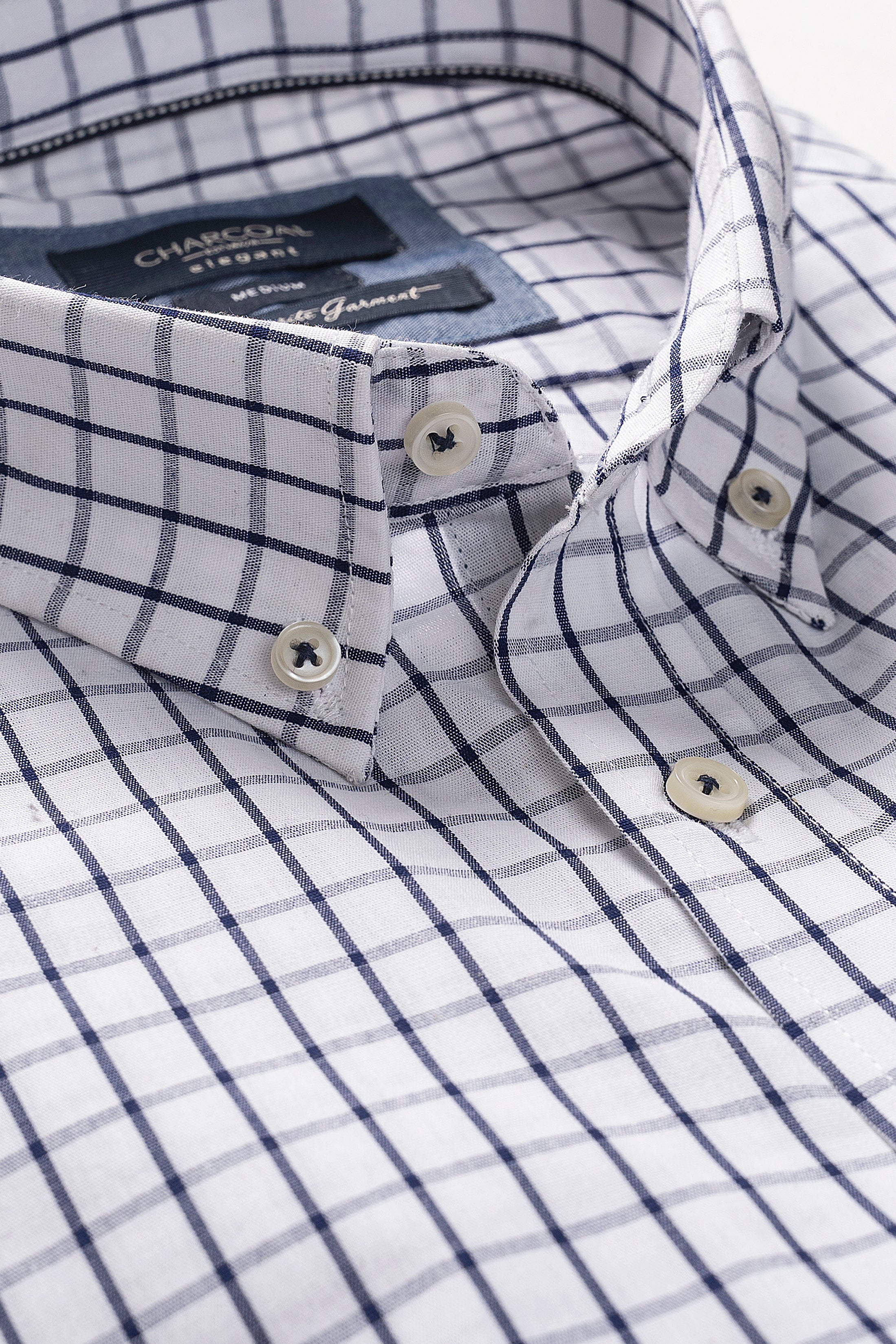 SEMI FORMAL SHIRT NAVY WHITE