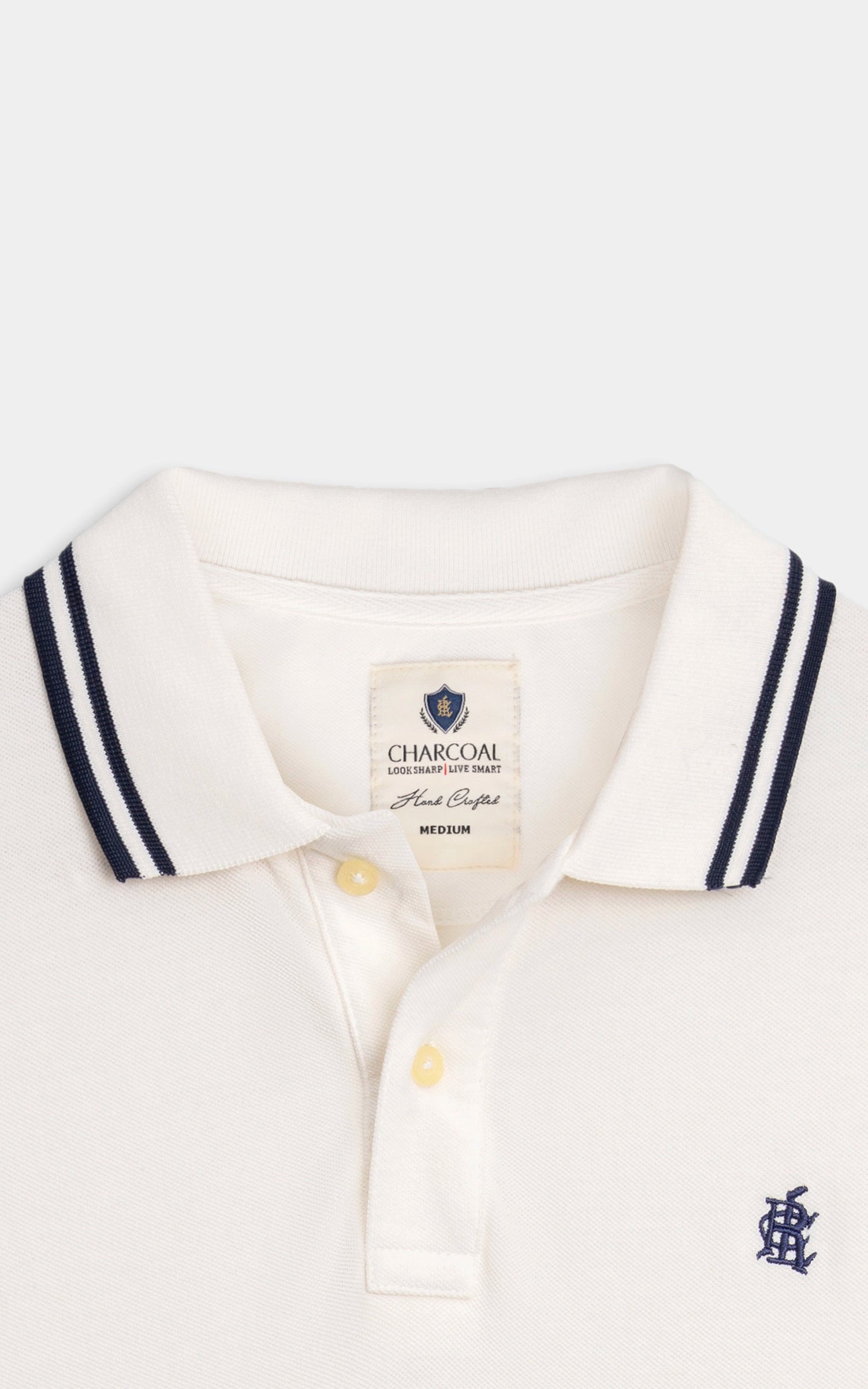 REGULAR FIT TIPPING POLO SHIRT OFF WHITE