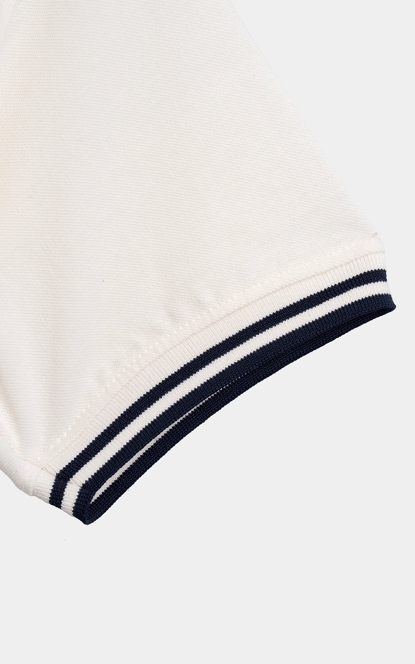 REGULAR FIT TIPPING POLO SHIRT OFF WHITE