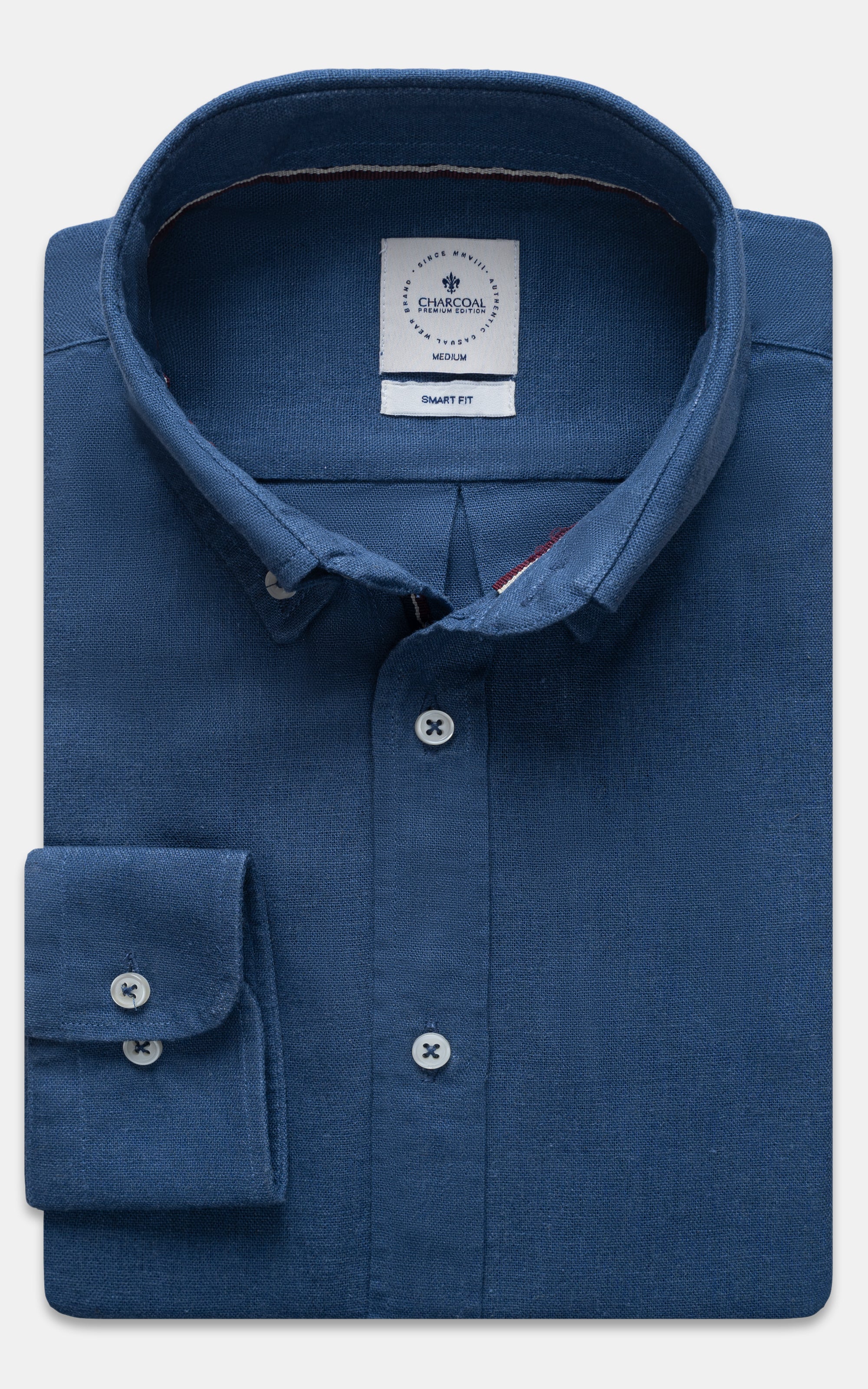 LINEN SMART FIT SHIRT BLUE