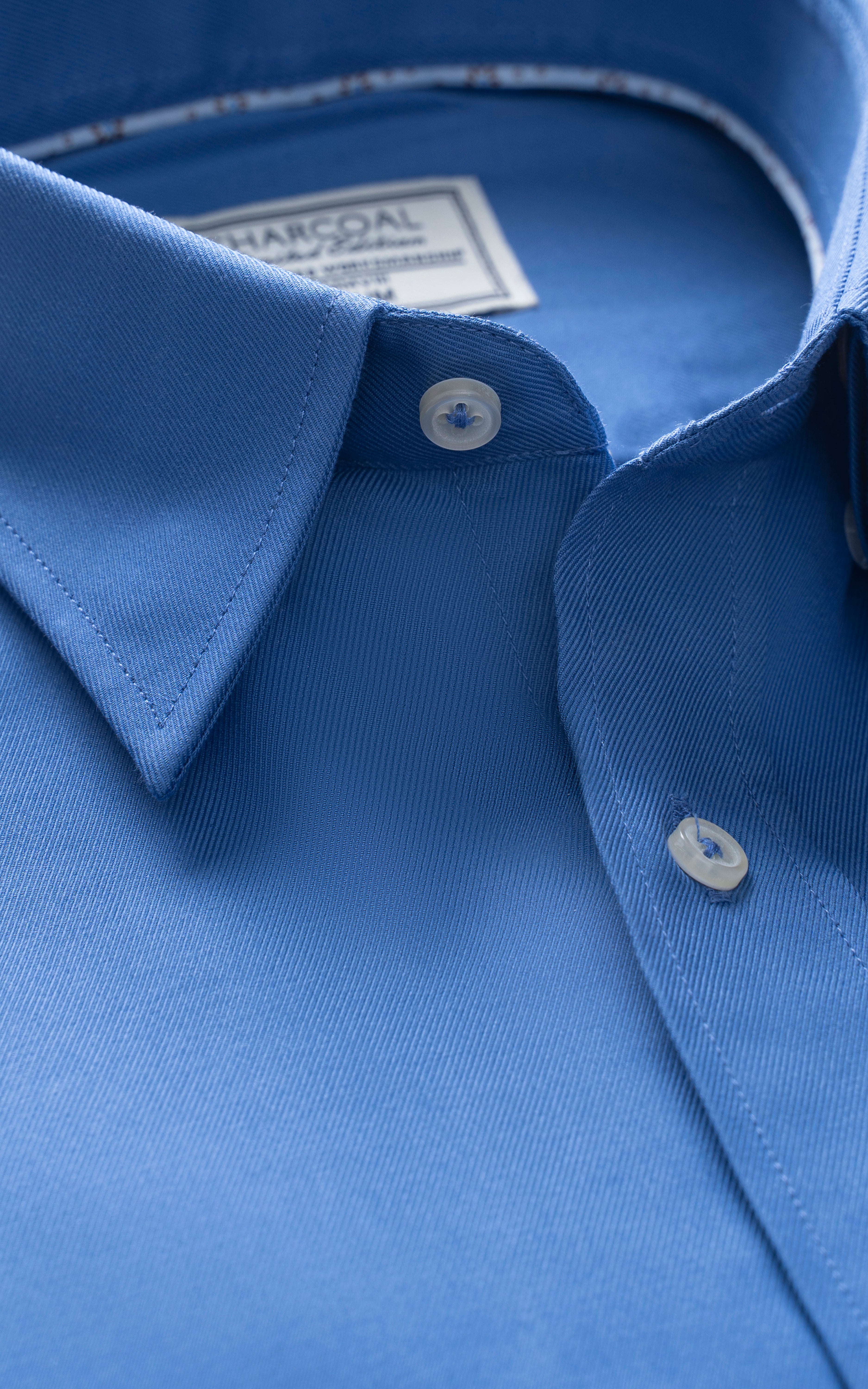 SMART FIT SHIRT ROYAL BLUE SELF TEXTURED