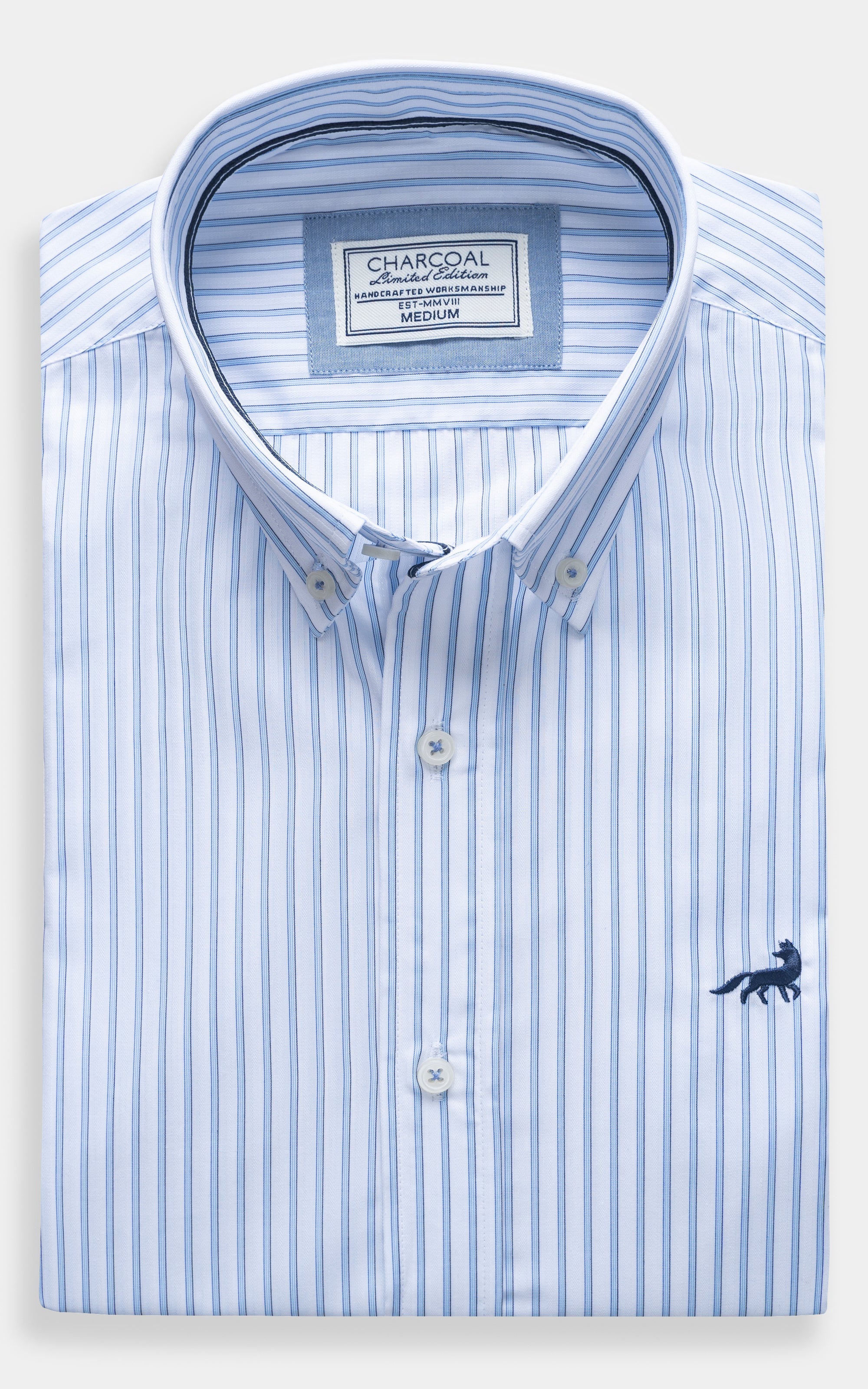SMART FIT STRIPED SHIRT WHITE