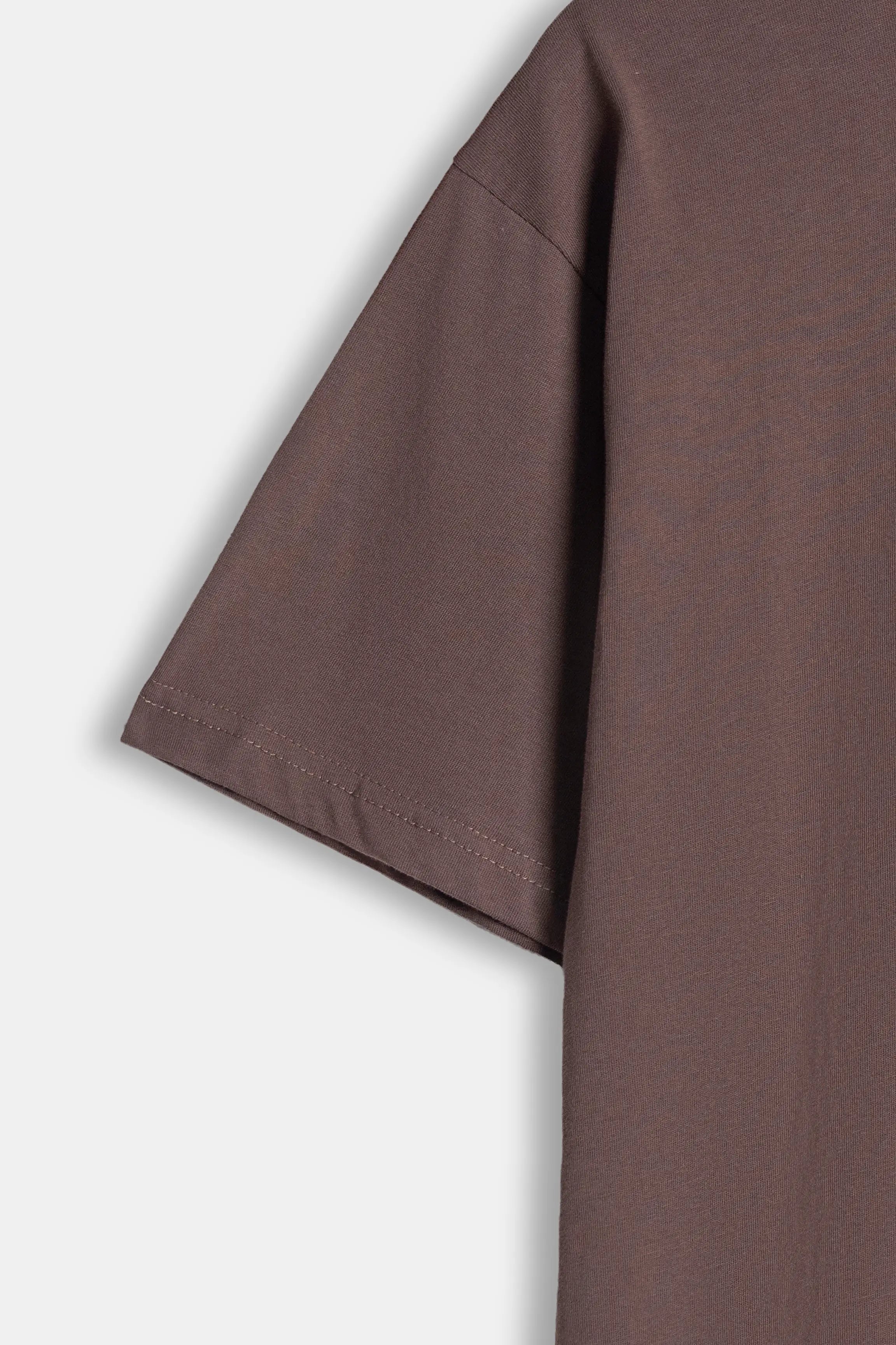 CREW NECK  GRAPHIC T SHIRT BROWN