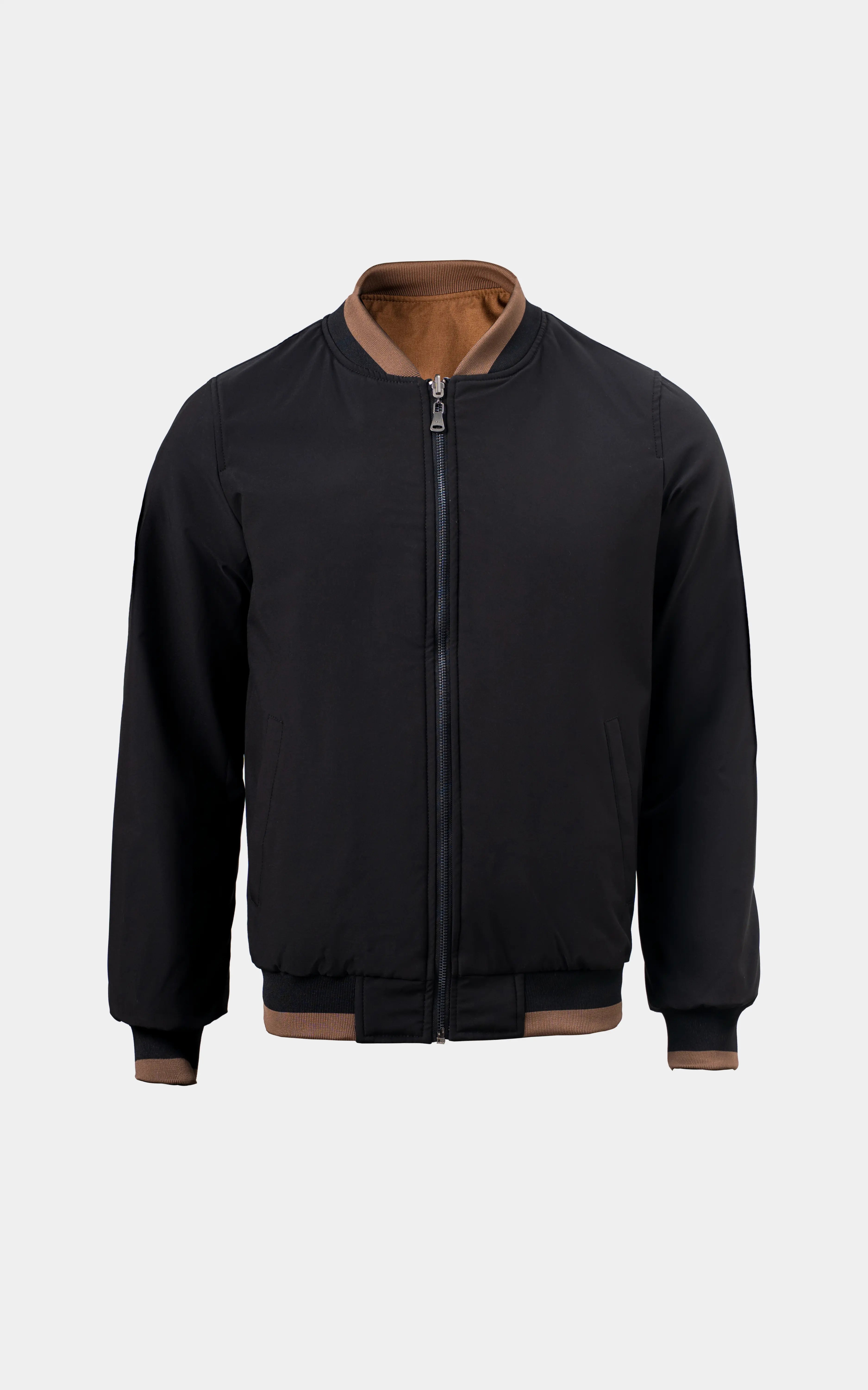 REVERSIBLE BOMBER JACKET BROWN