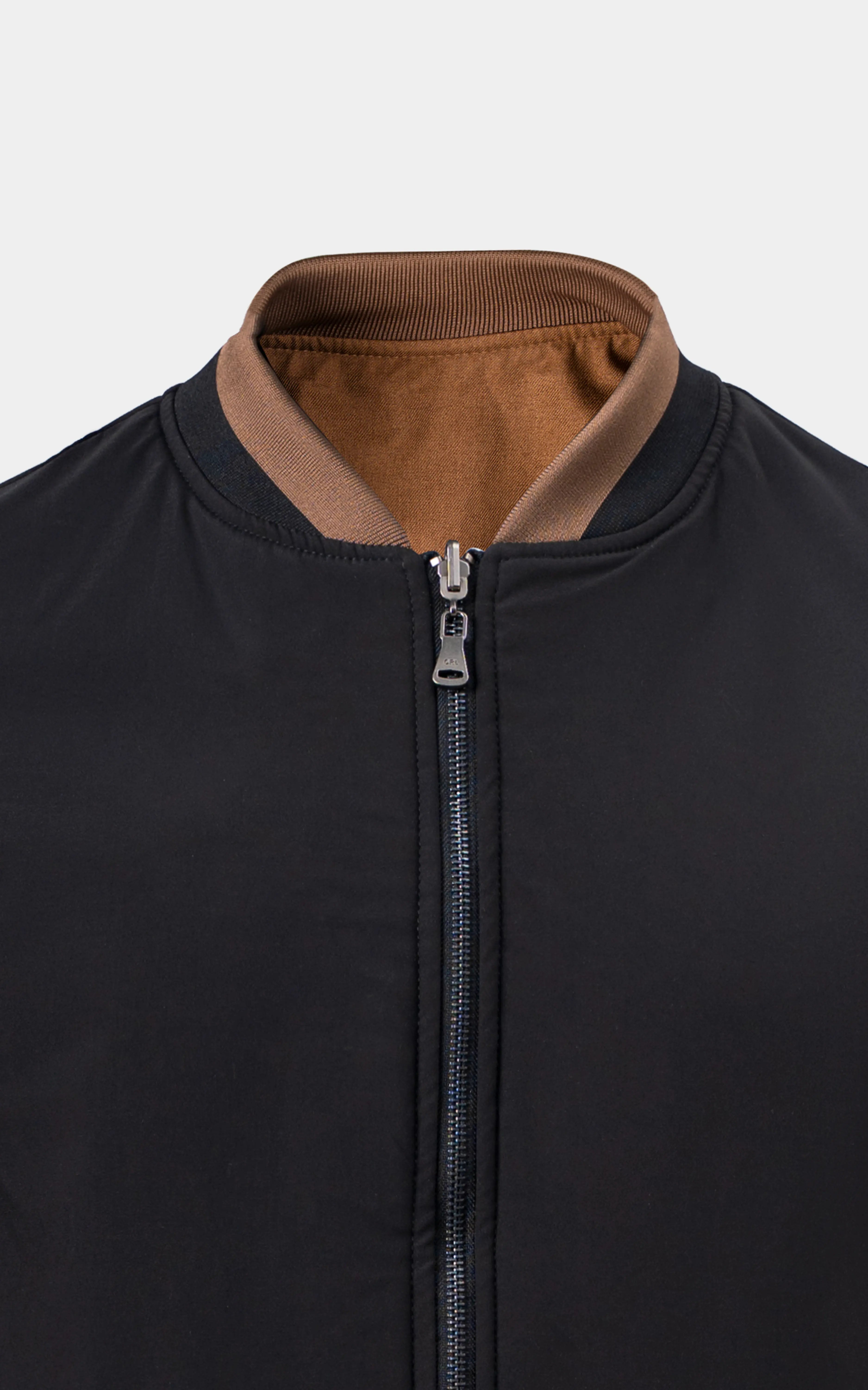 REVERSIBLE BOMBER JACKET BROWN