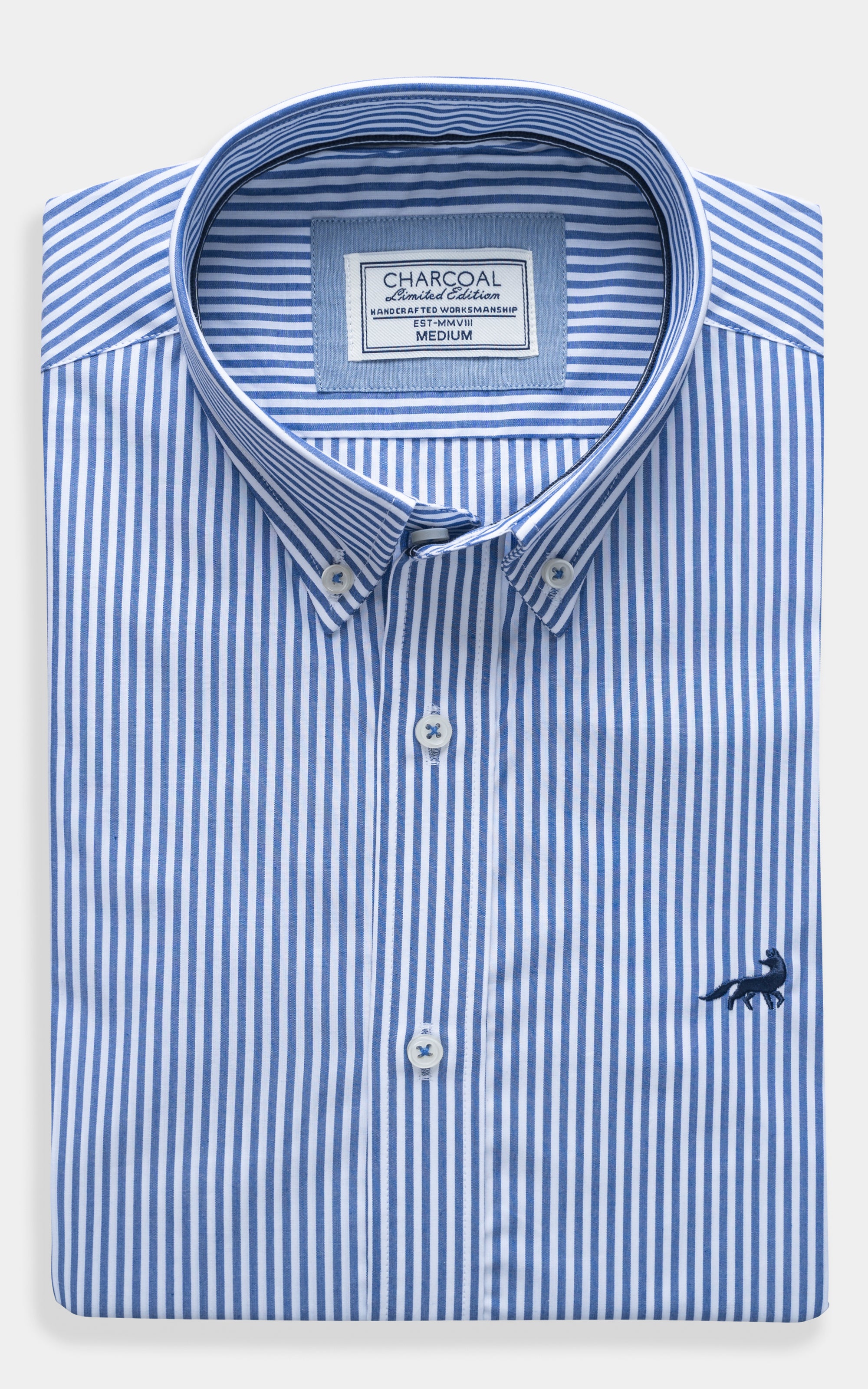 SMART FIT STRIPED SHIRT BLUE WHITE