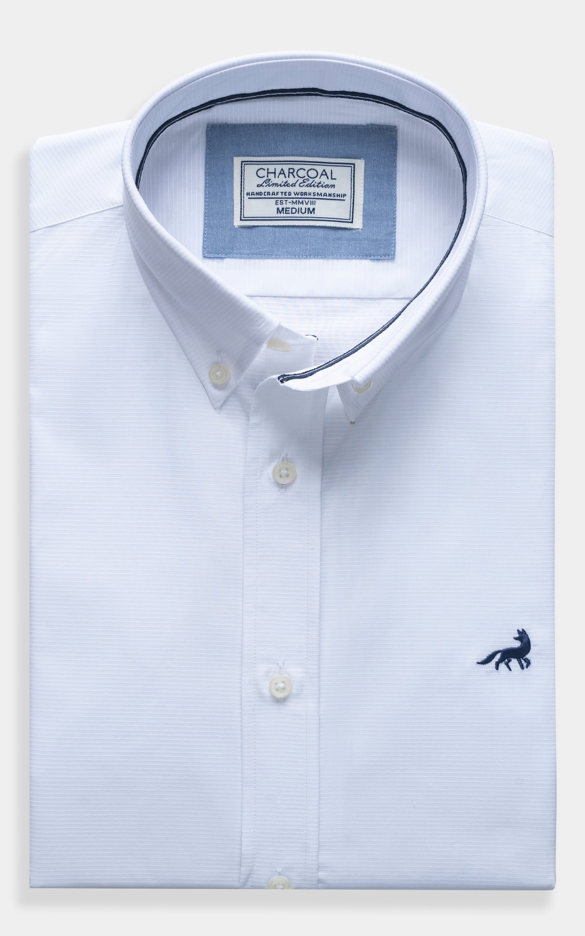SMART FIT STRIPED SHIRT WHITE