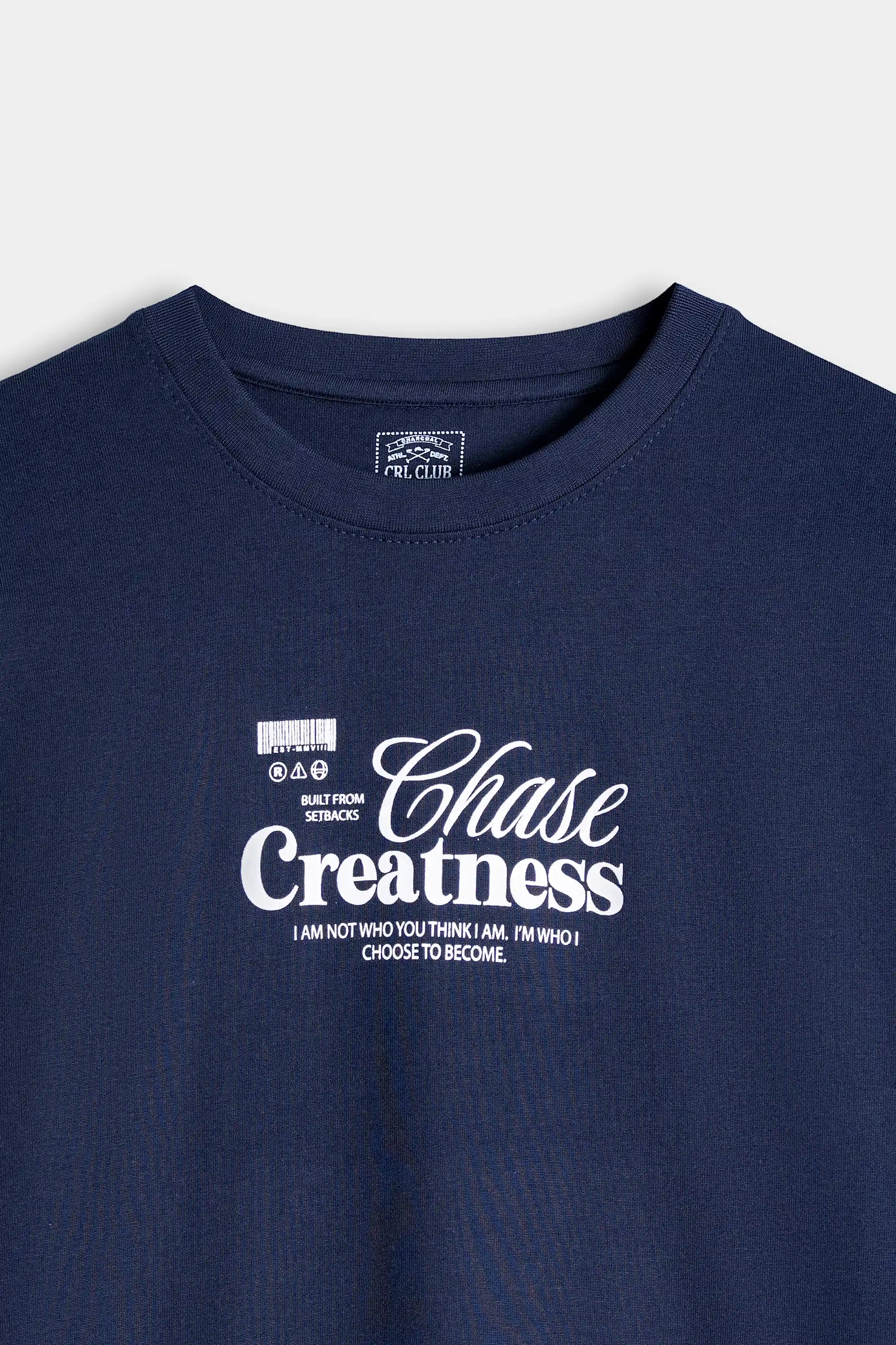 CREW NECK  GRAPHIC T SHIRT NAVY