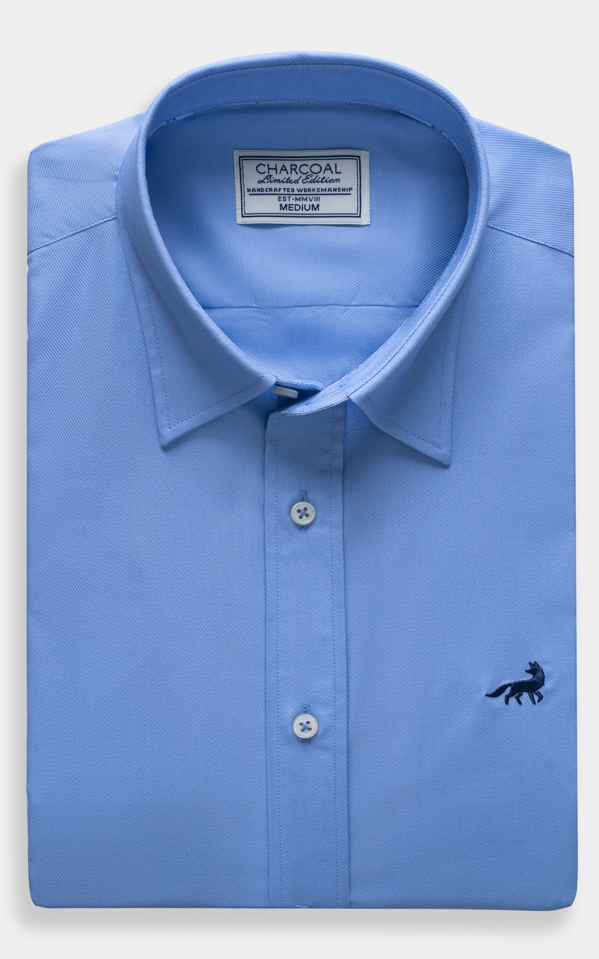 SMART FIT SHIRT BLUE SELF TEXTURED