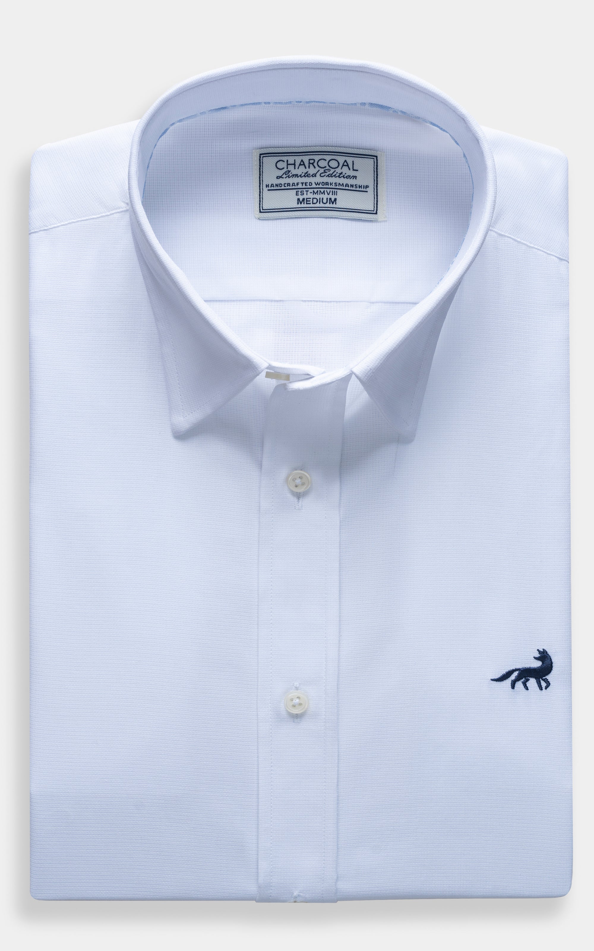 SMART FIT SHIRT WHITE SELF TEXTURED