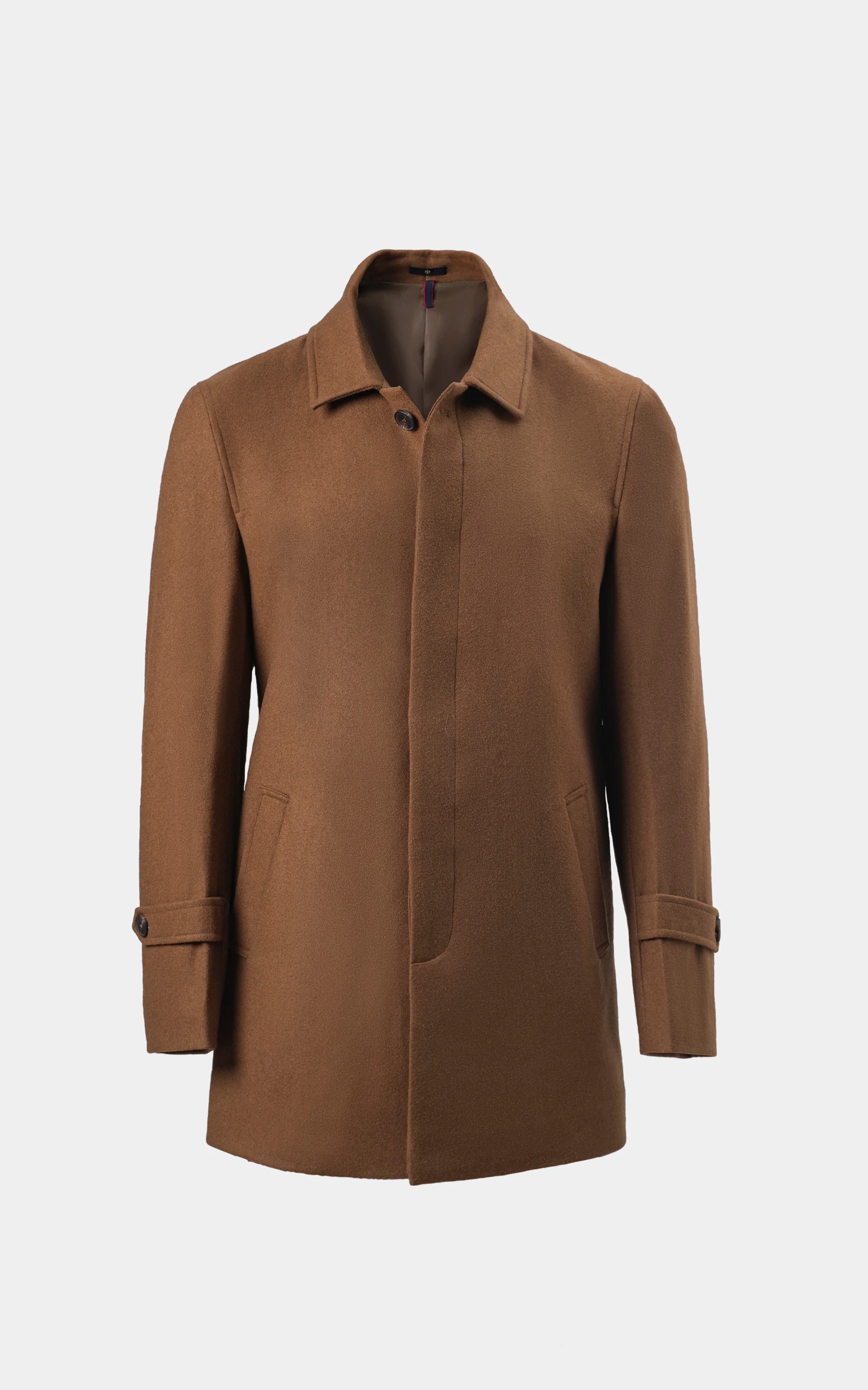 REGULAR COLLAR SMART FIT LONG COAT MUSTARD