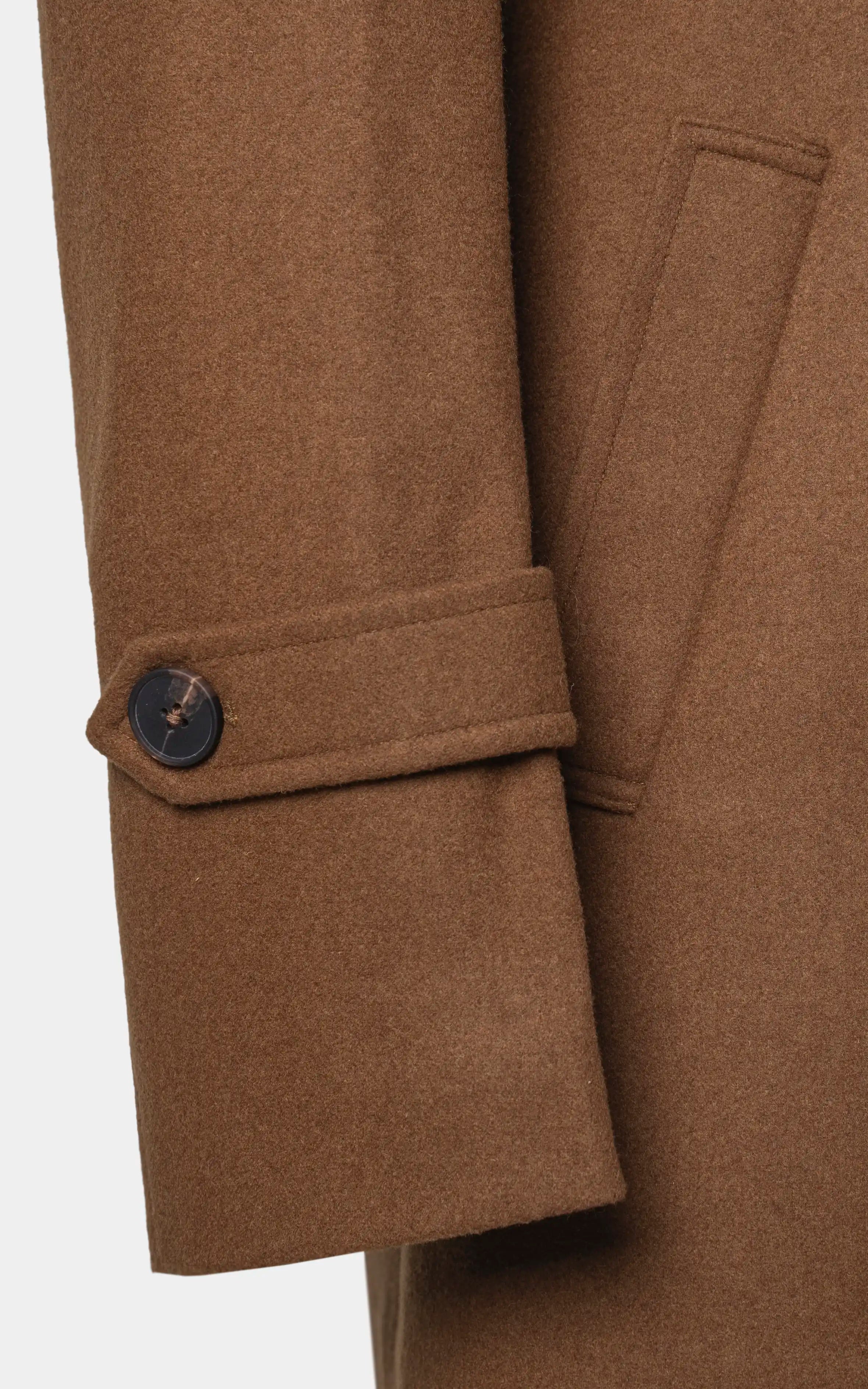 REGULAR COLLAR SMART FIT LONG COAT MUSTARD