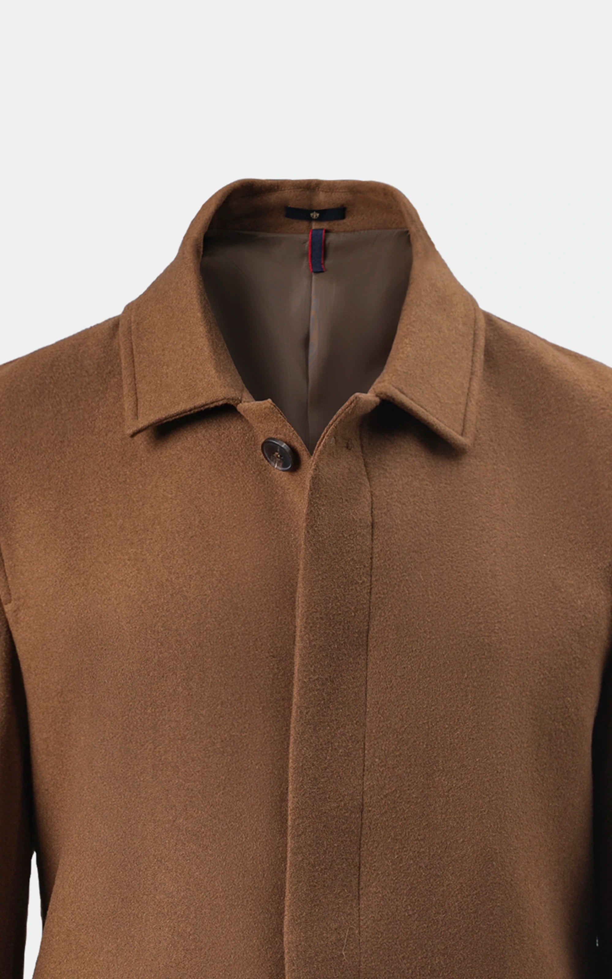 REGULAR COLLAR SMART FIT LONG COAT MUSTARD