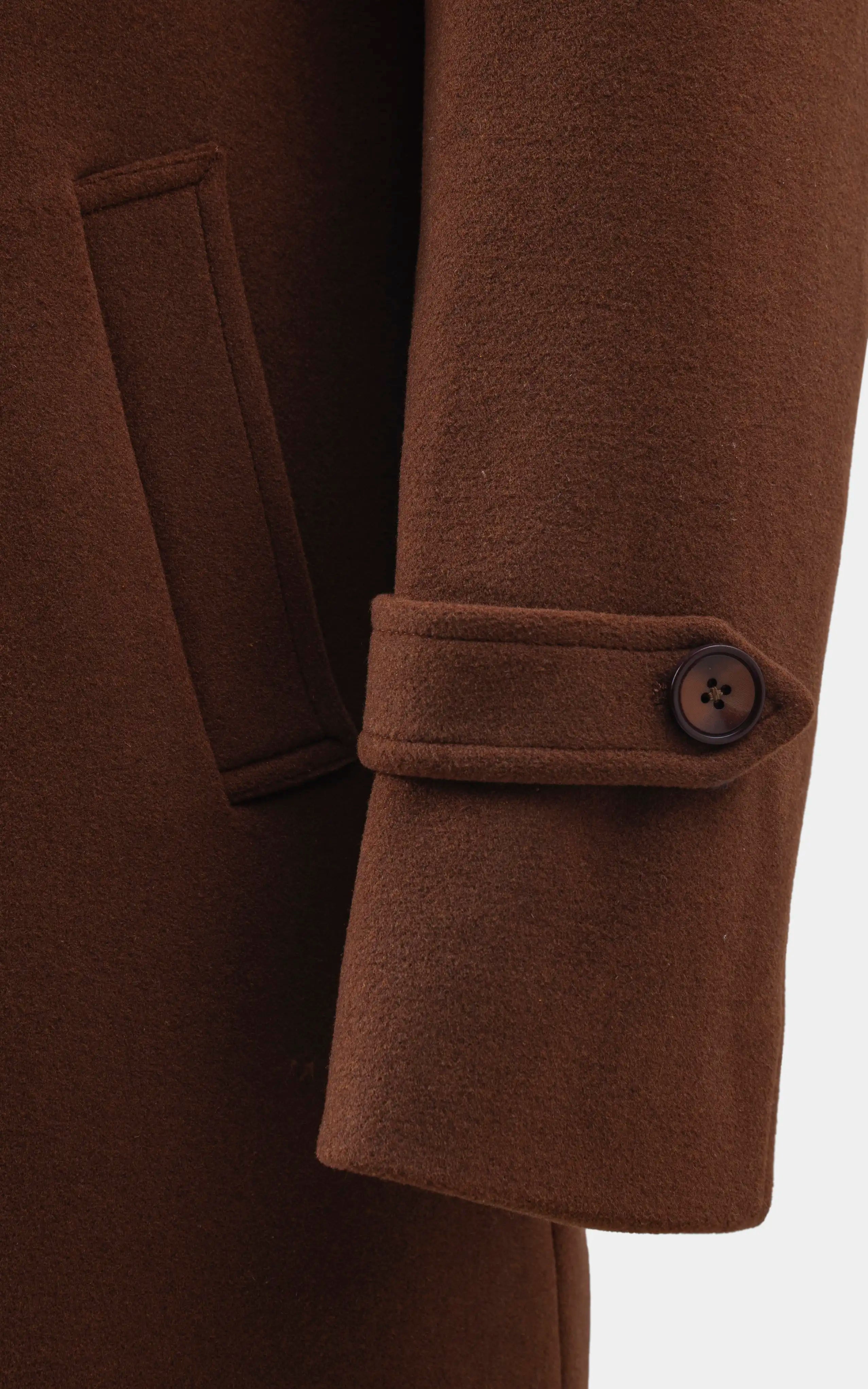 REGULAR COLLAR SMART FIT LONG COAT RUST