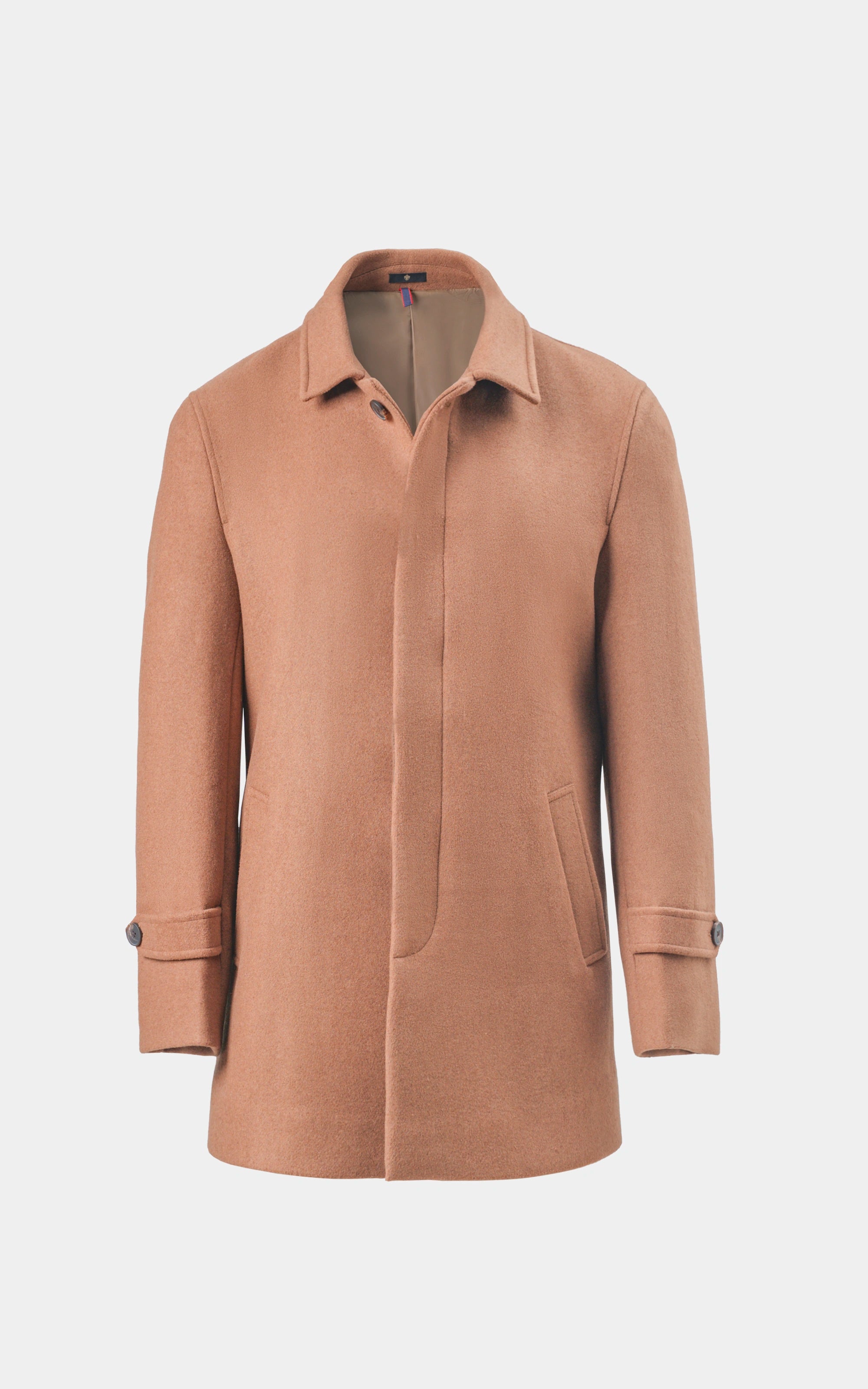 REGULAR COLLAR SMART FIT LONG COAT MUSTARD