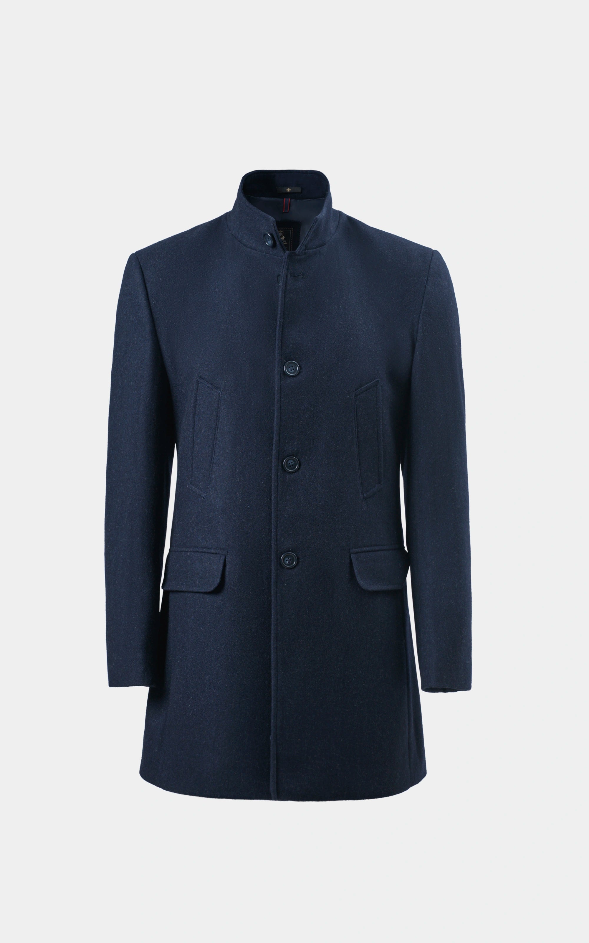 BAN COLLAR SMART FIT LONG COAT NAVY