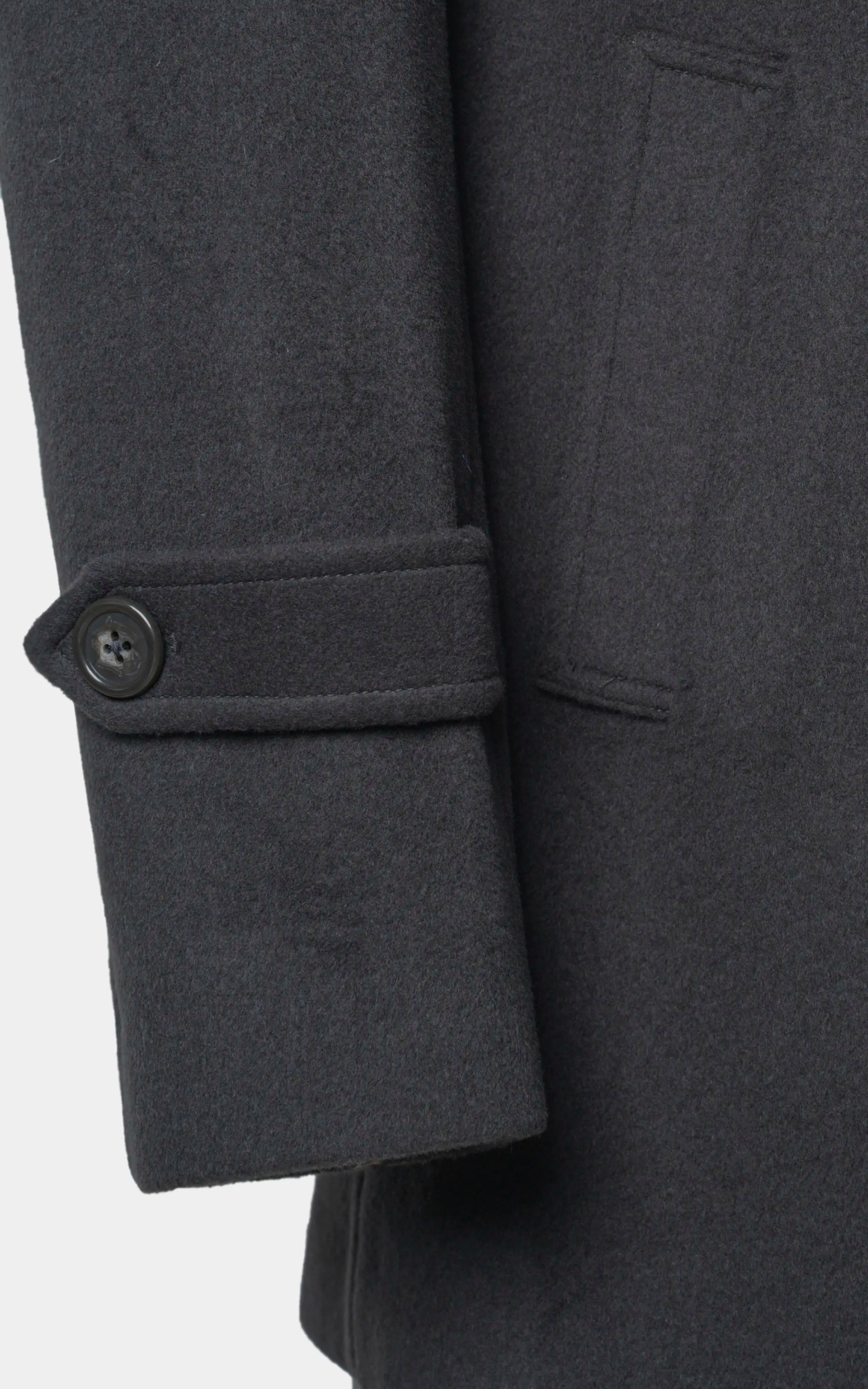 REGULAR COLLAR SMART FIT LONG COAT CHARCOAL