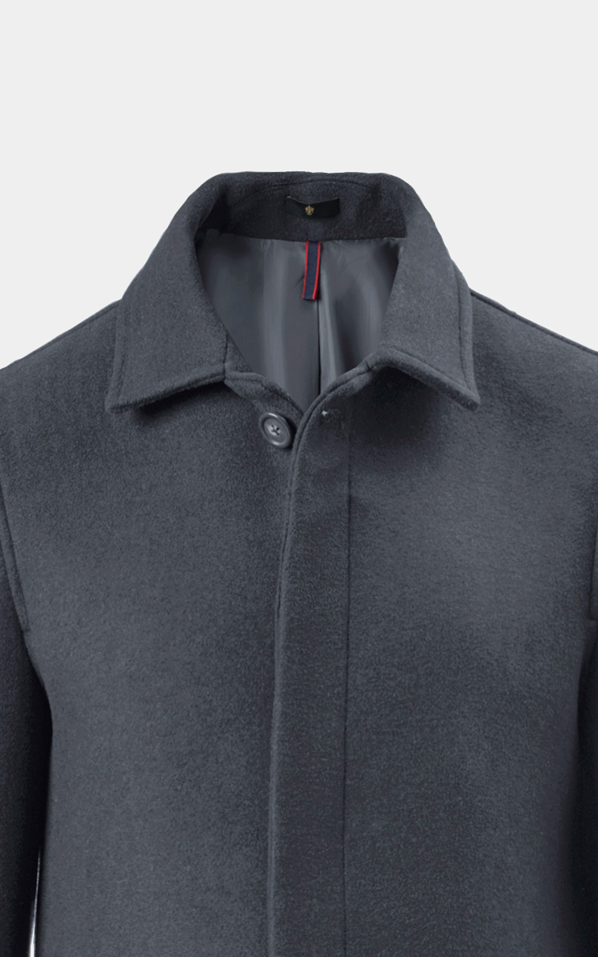 REGULAR COLLAR SMART FIT LONG COAT CHARCOAL