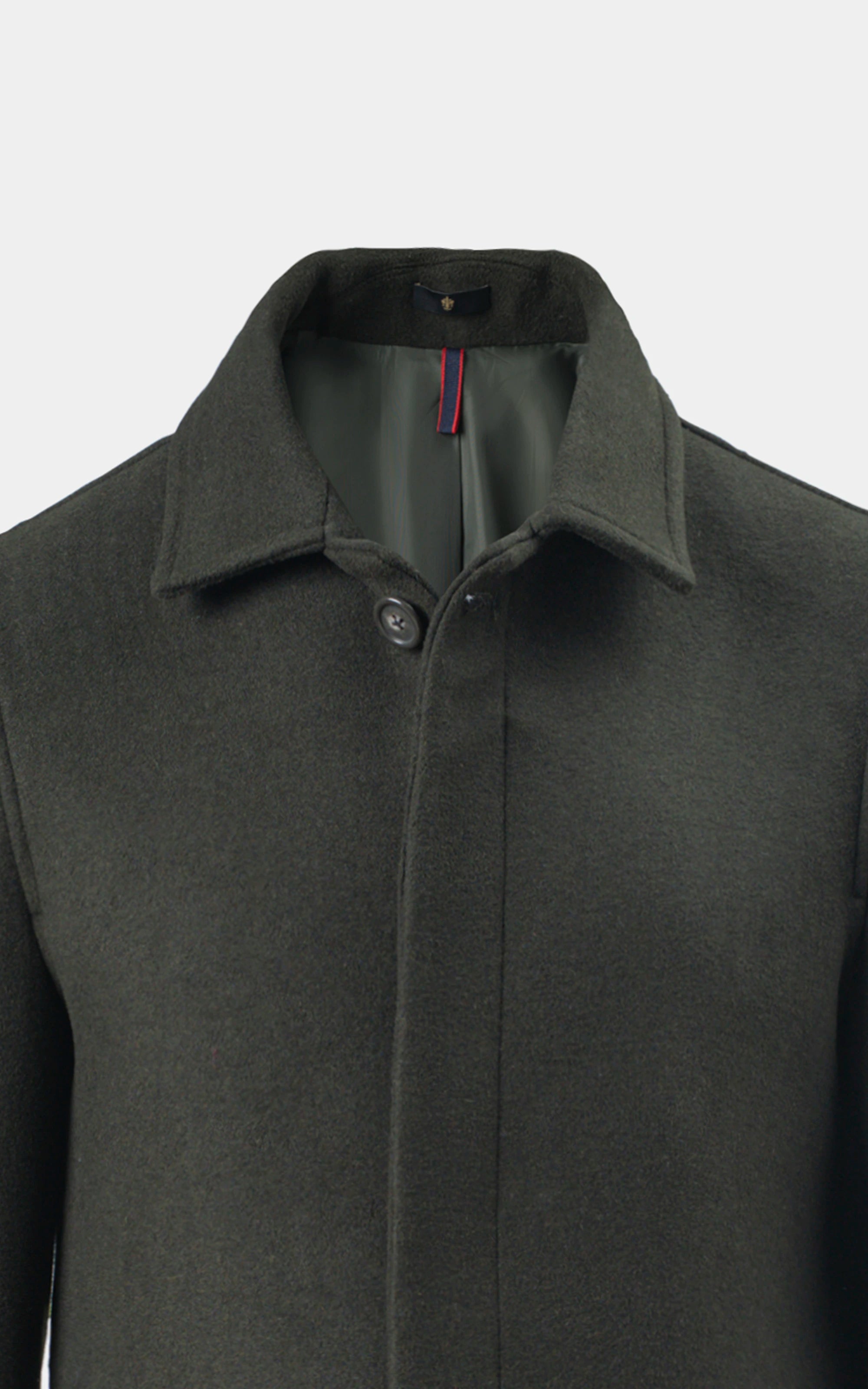 REGULAR COLLAR SMART FIT LONG COAT OLIVE
