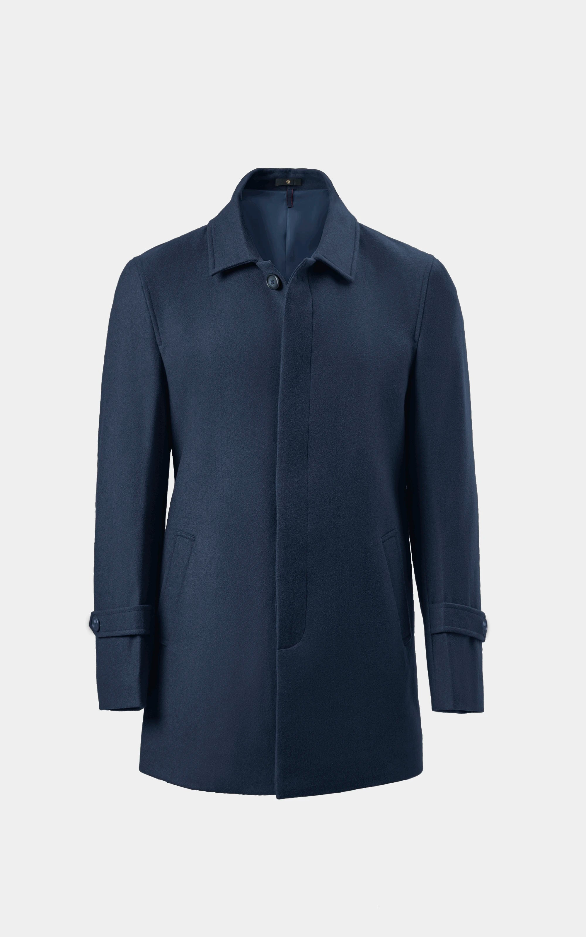 REGULAR COLLAR SMART FIT LONG COAT NAVY