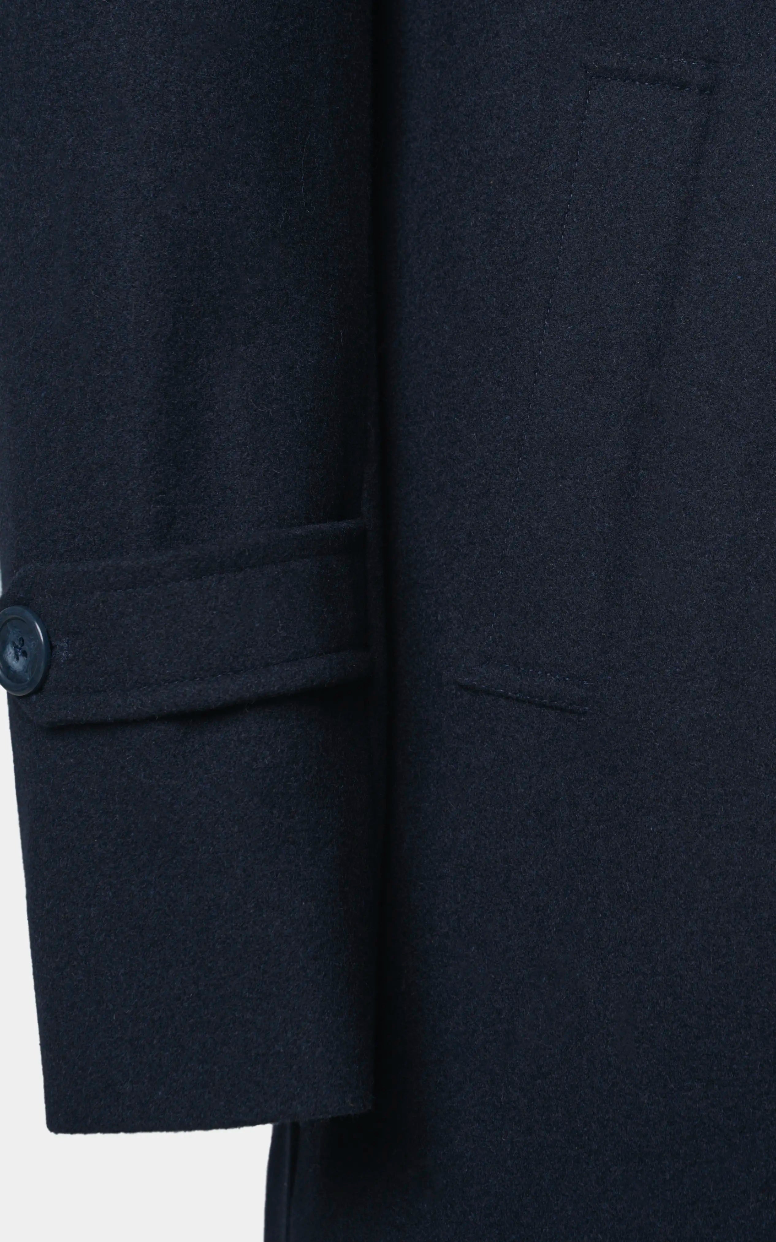 REGULAR COLLAR SMART FIT LONG COAT NAVY