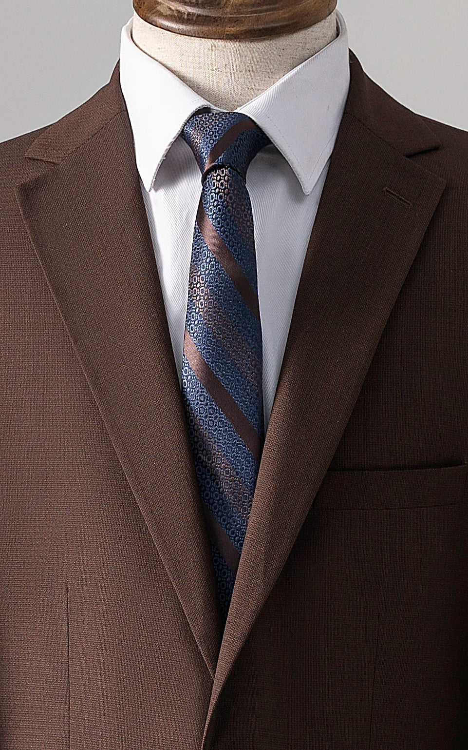 2 PIECE SUIT DARK BROWN