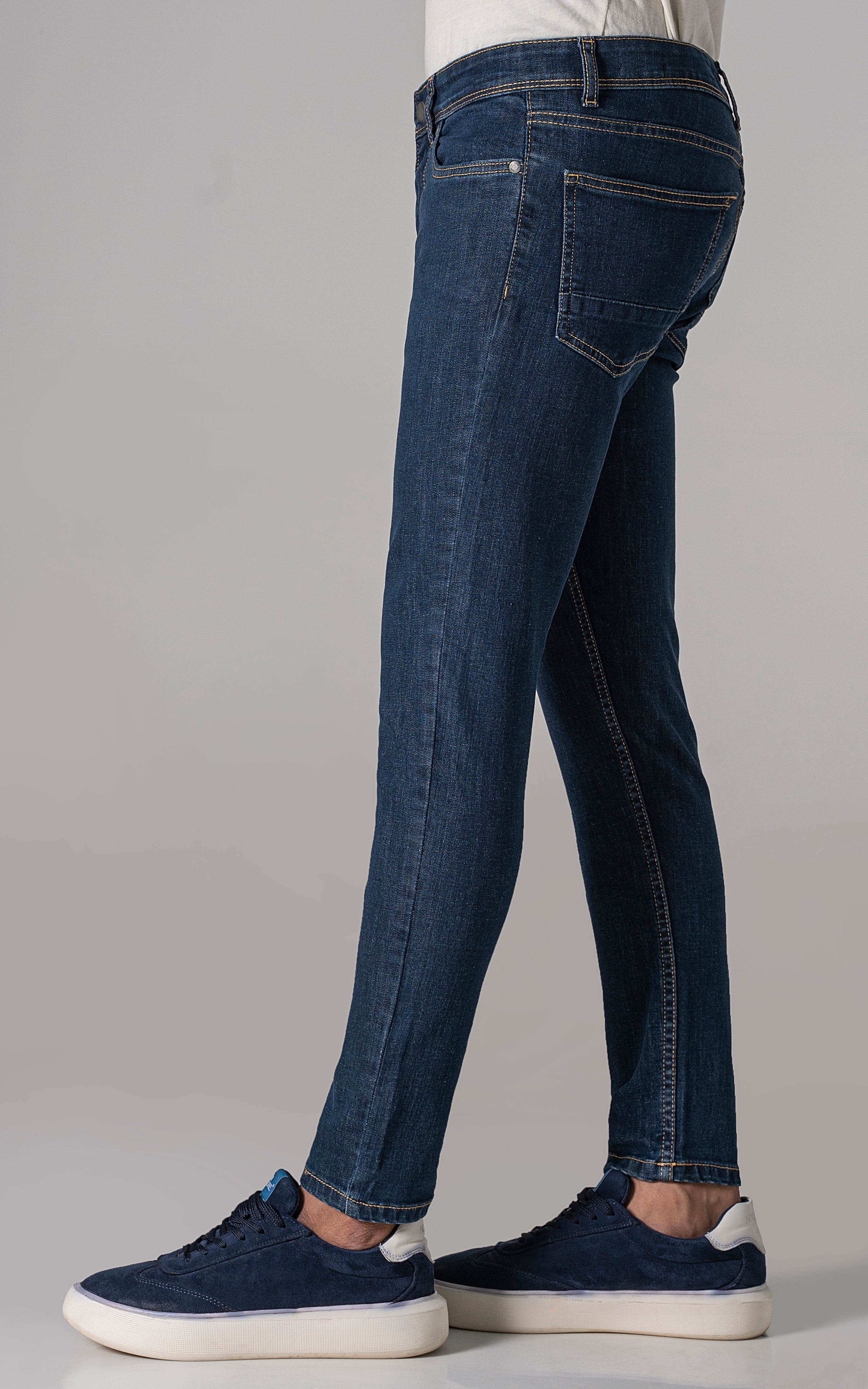 SKINNY LEG JEANS MID BLUE