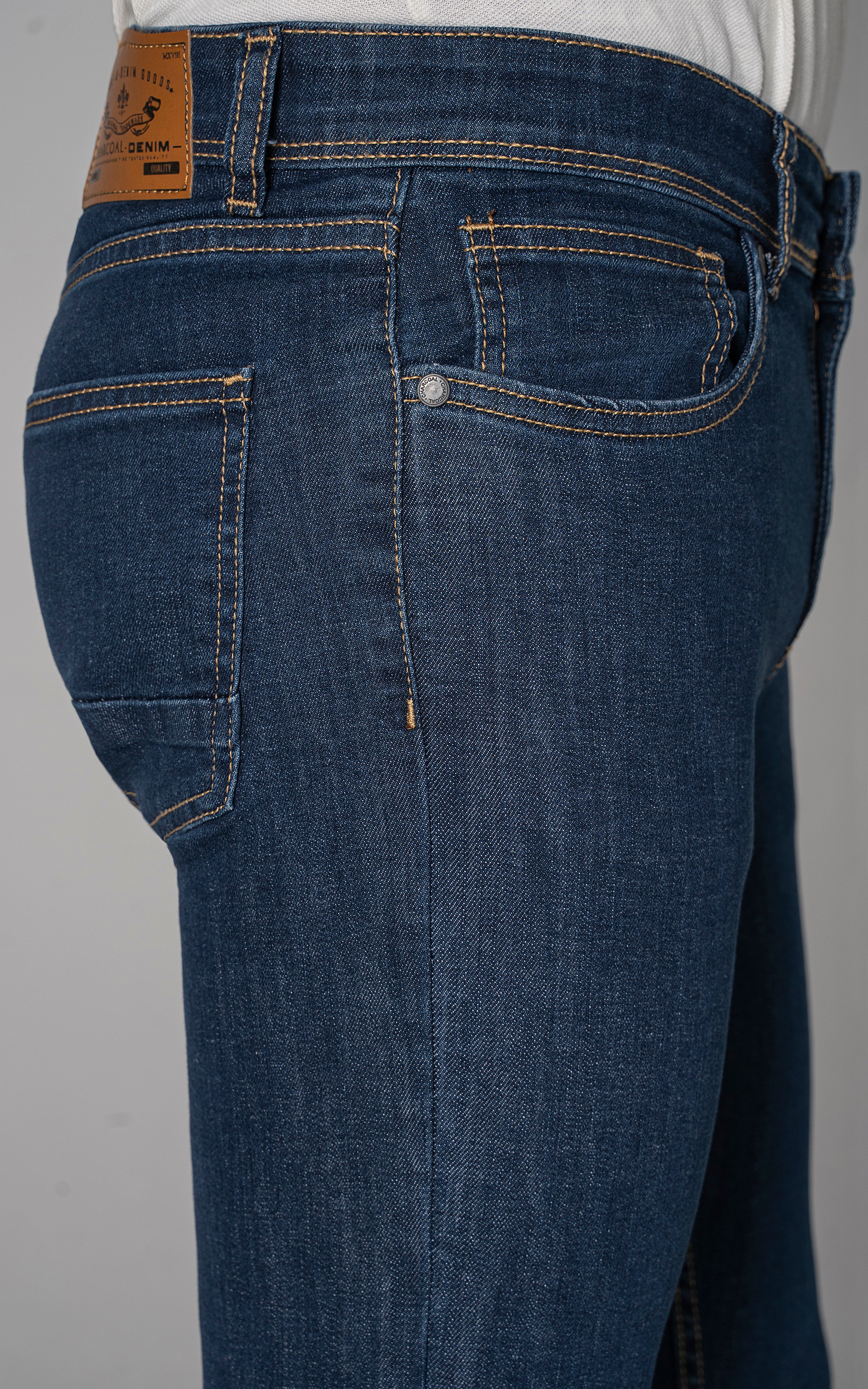 SKINNY LEG JEANS MID BLUE